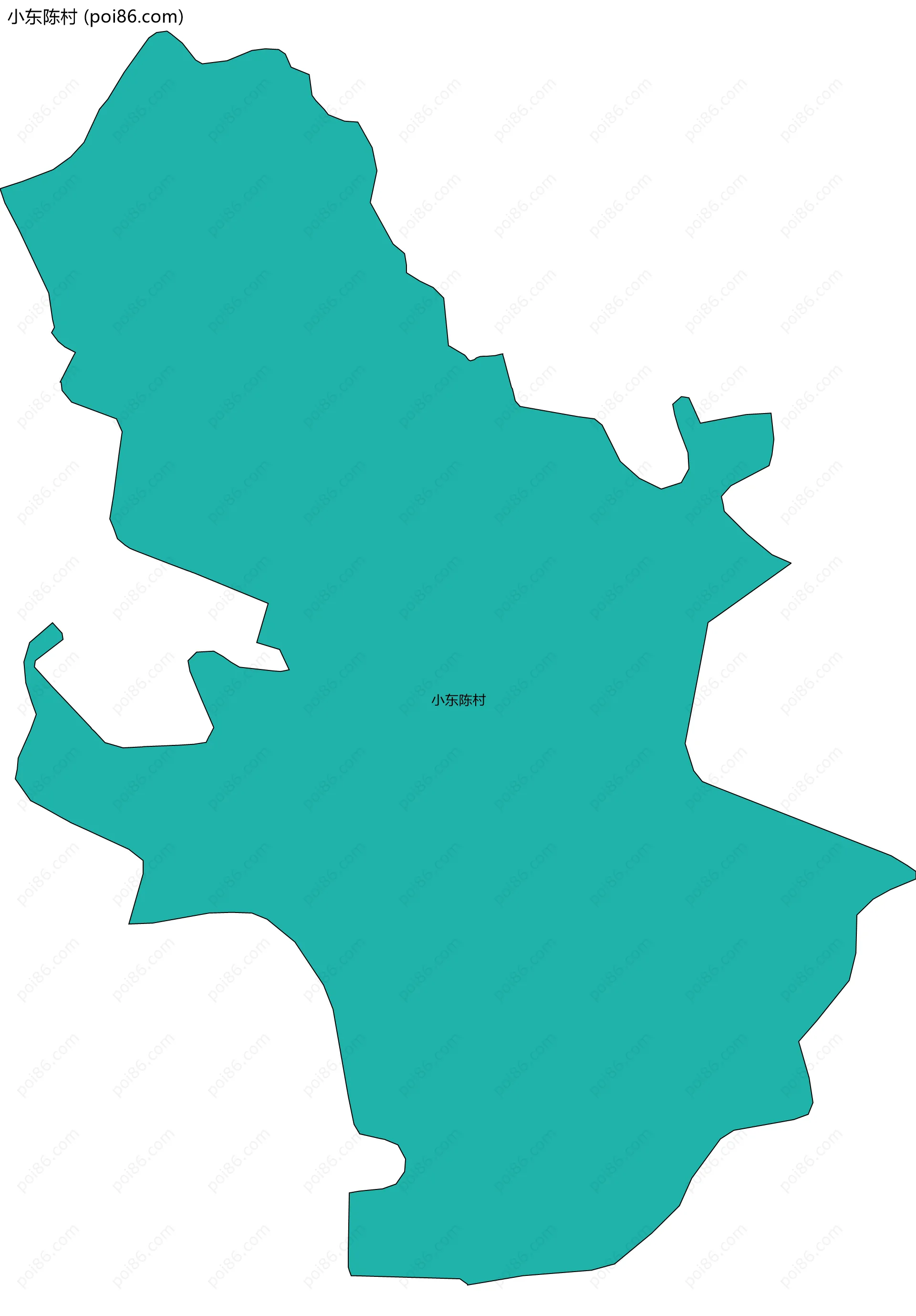 小东陈村边界地图