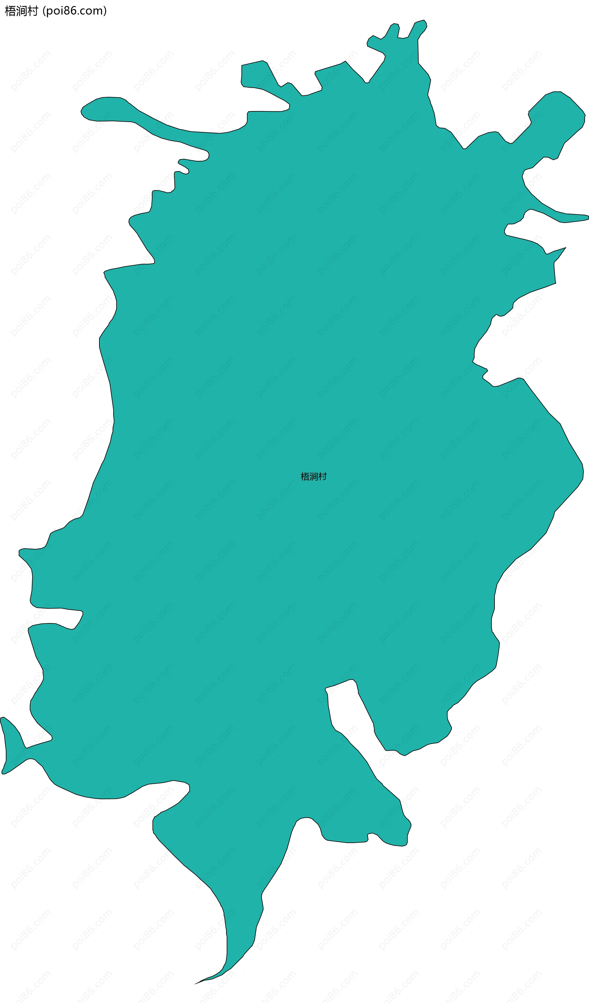 梧涧村边界地图
