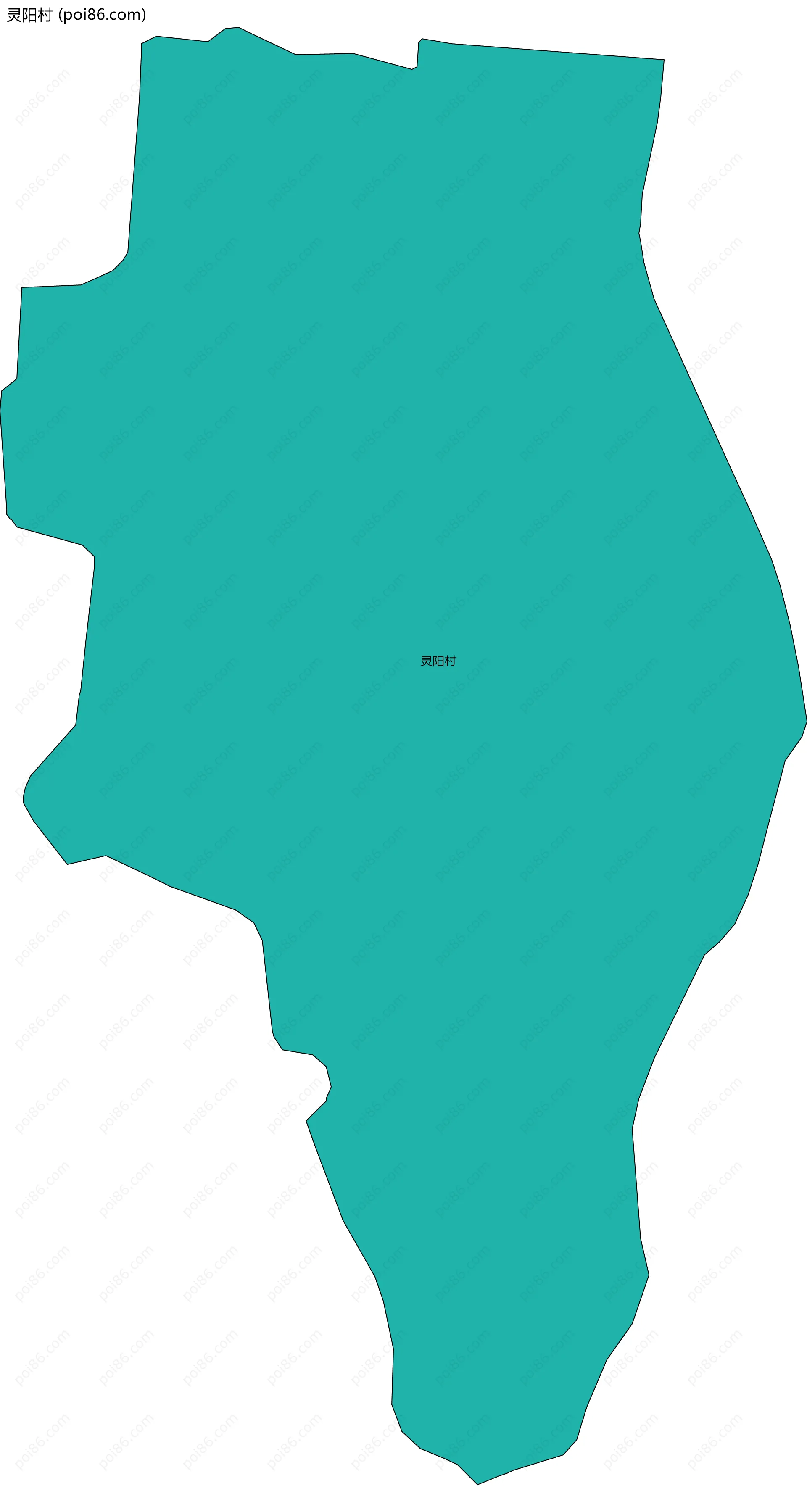 灵阳村边界地图