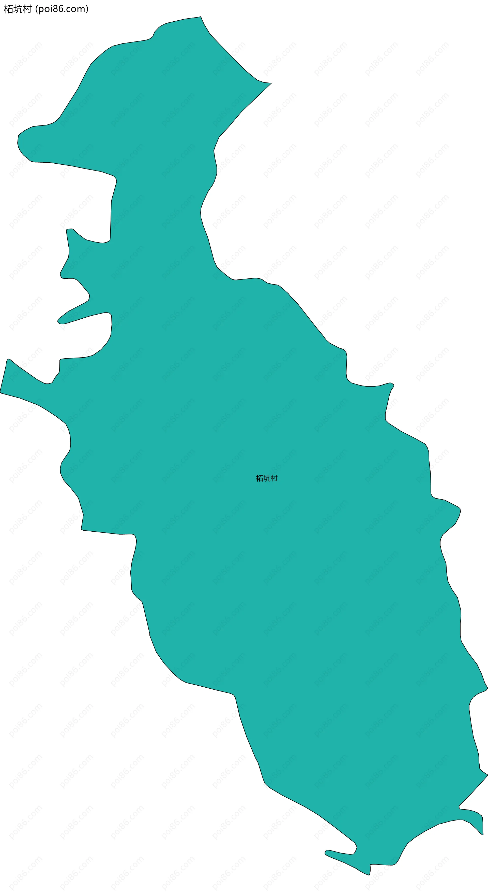 柘坑村边界地图