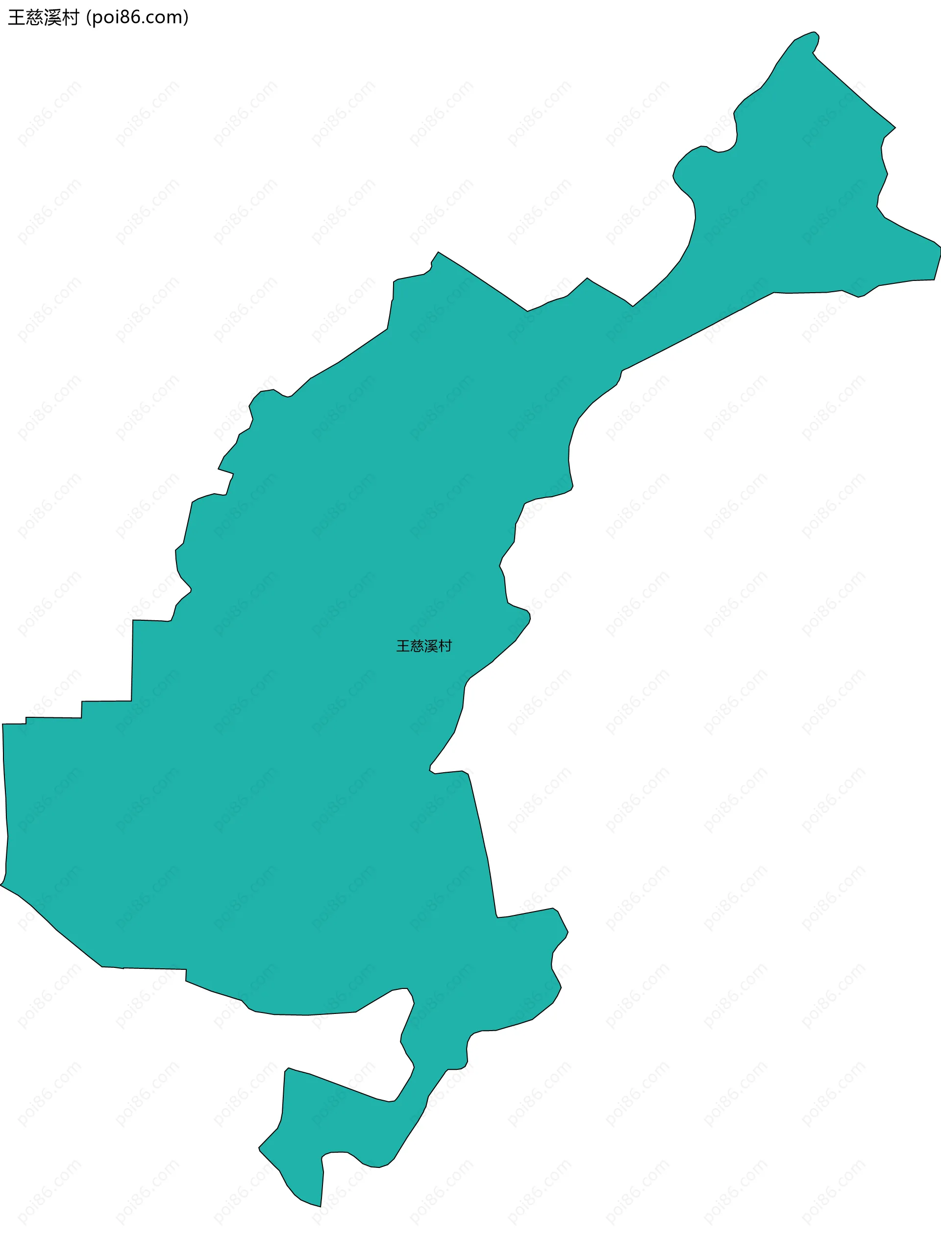 王慈溪村边界地图