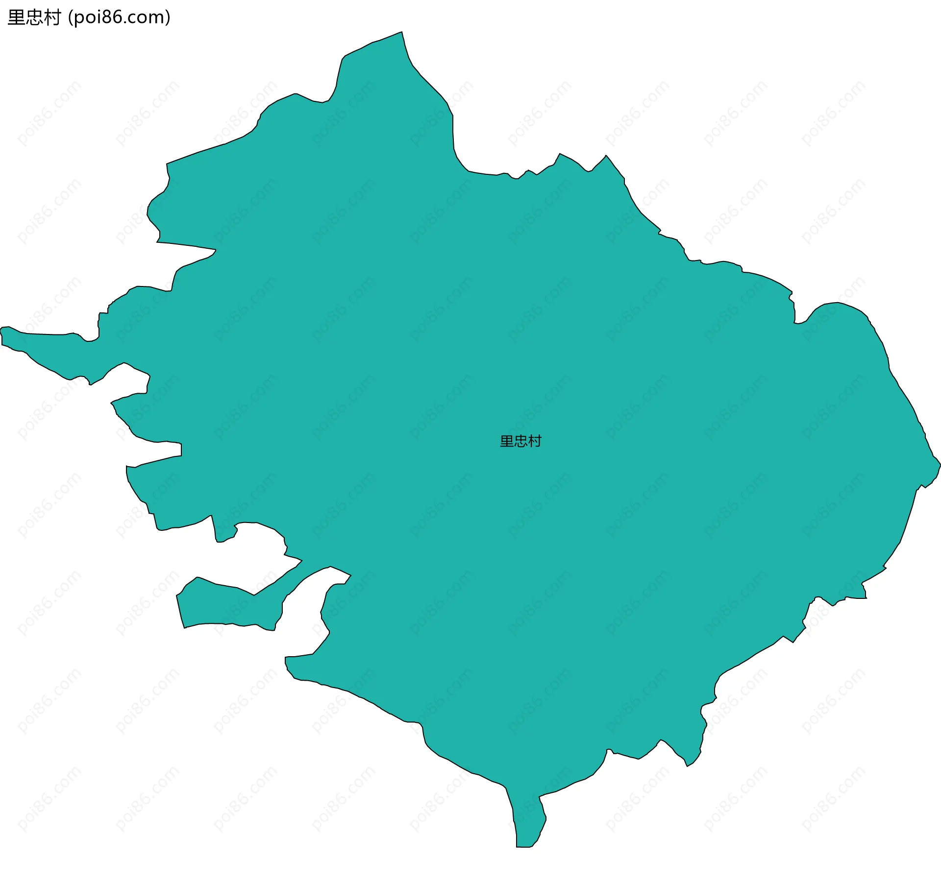 里忠村边界地图