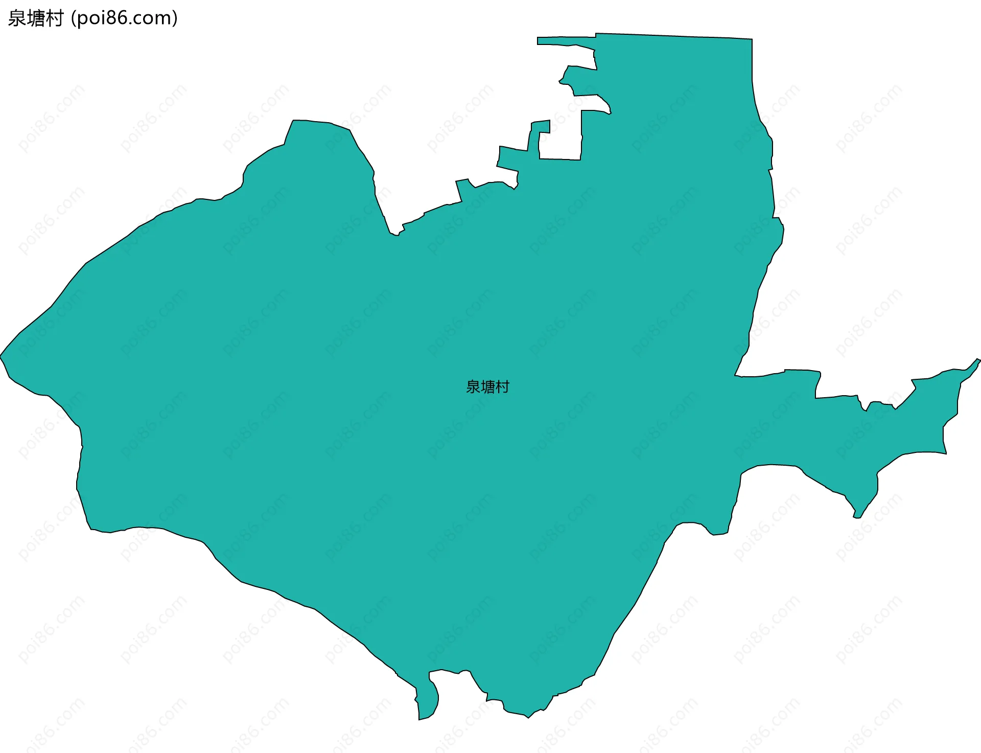 泉塘村边界地图