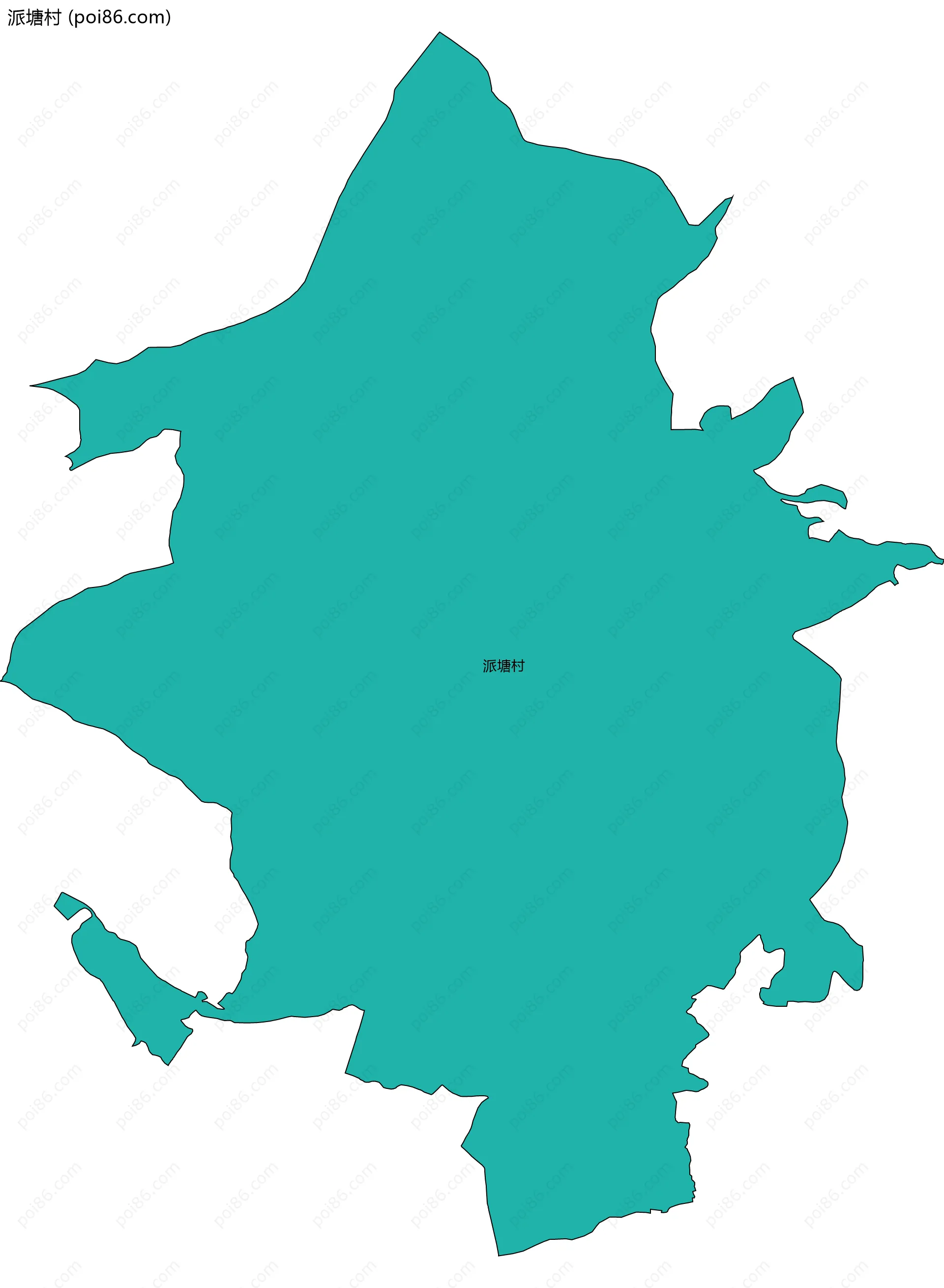 派塘村边界地图