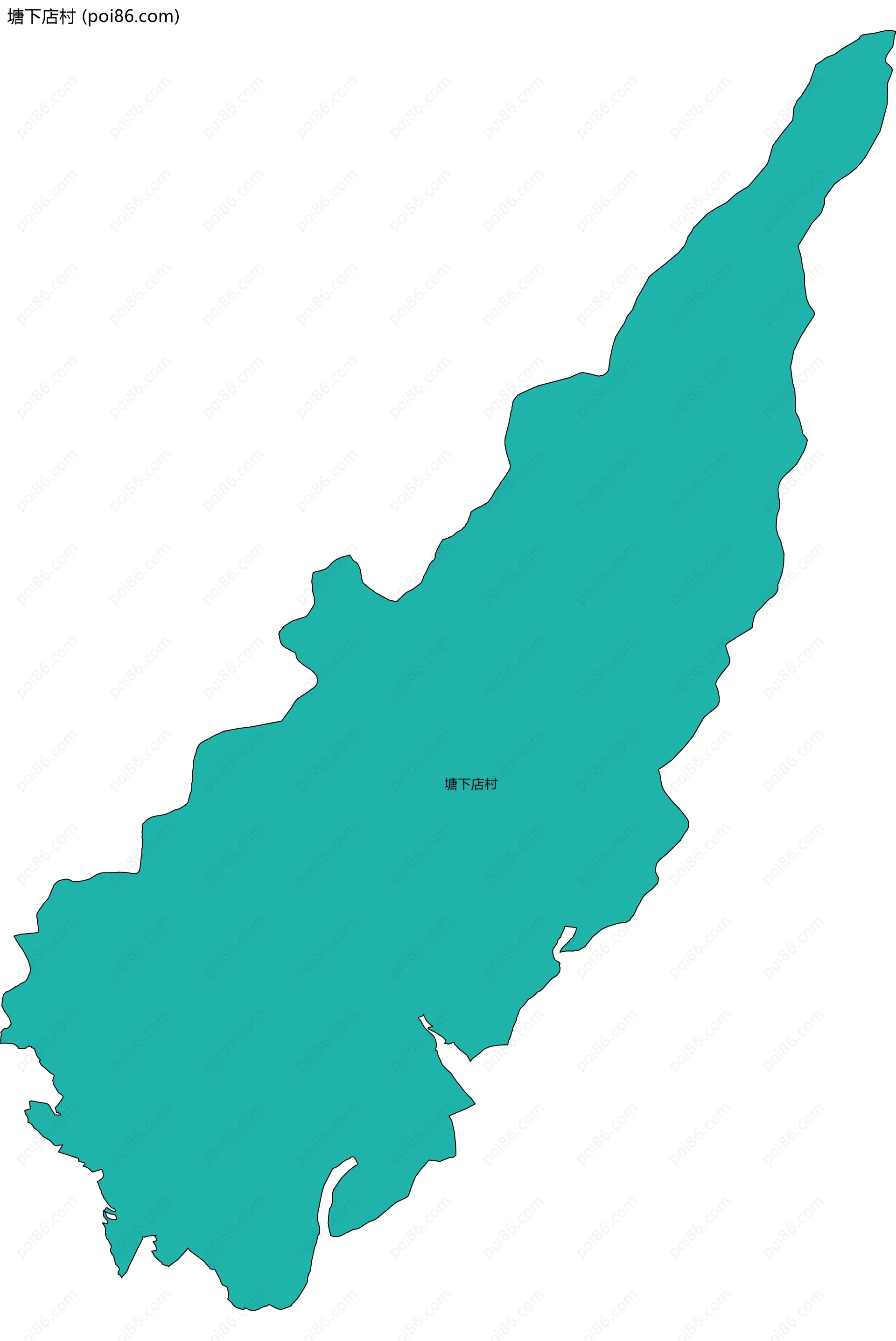 塘下店村边界地图