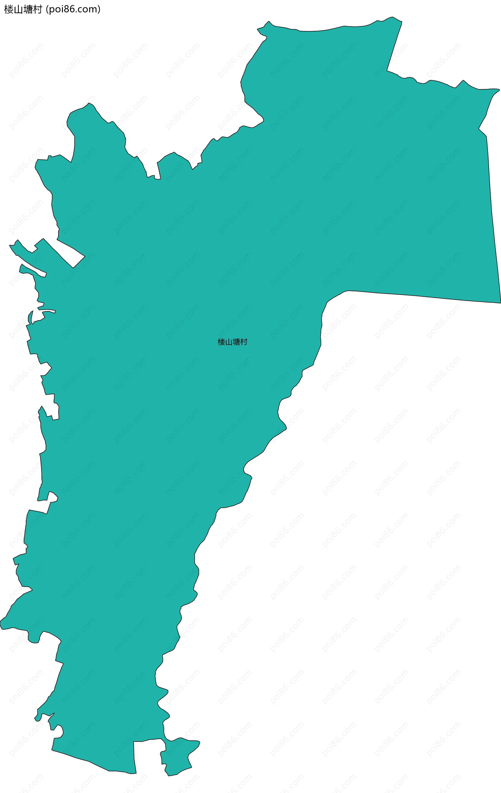 楼山塘村边界地图