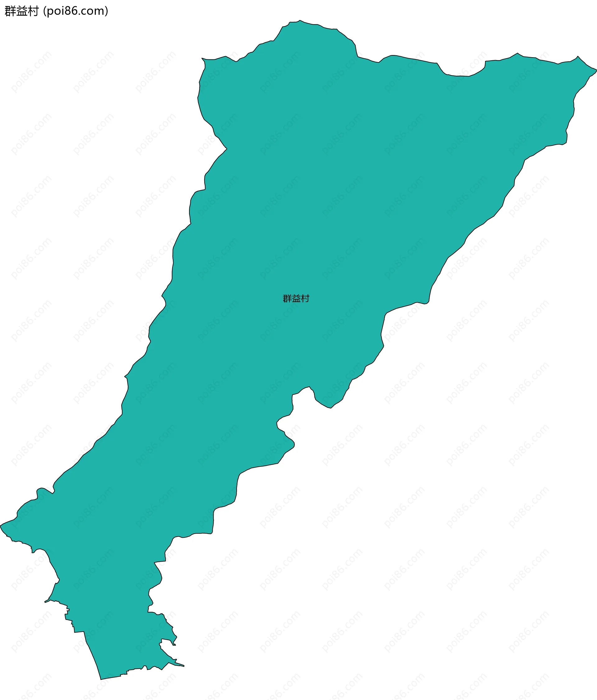 群益村边界地图