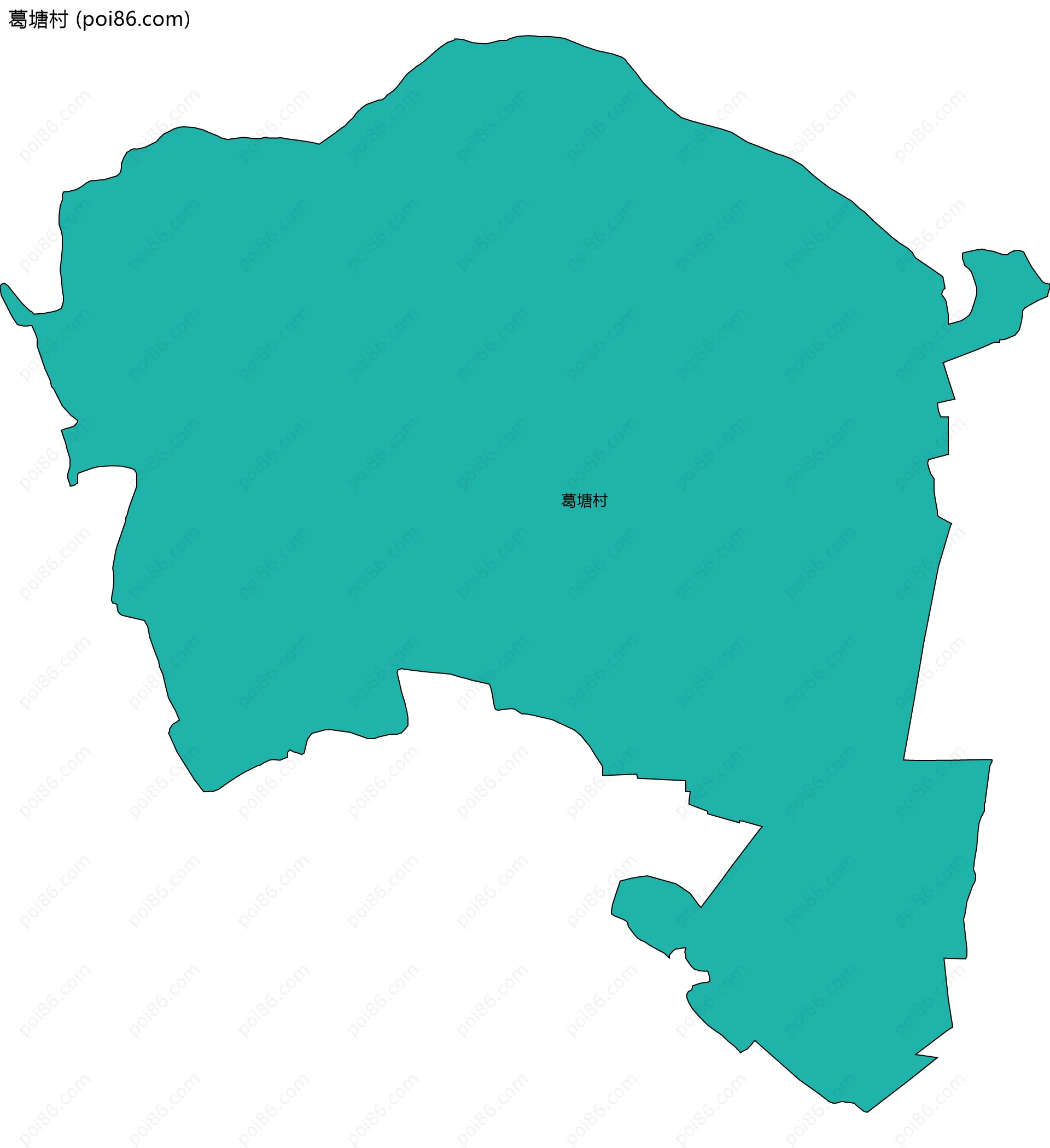 葛塘村边界地图