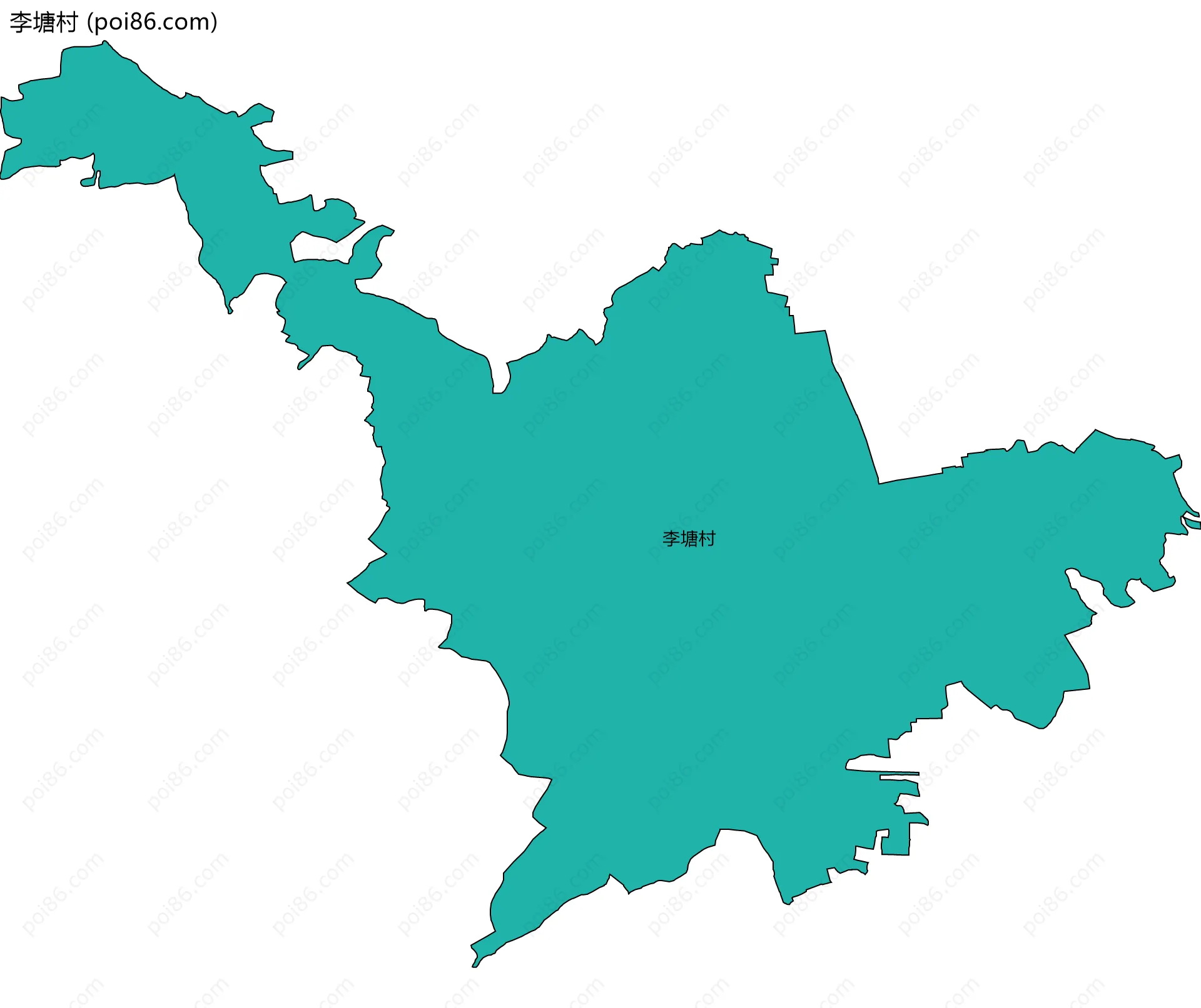 李塘村边界地图