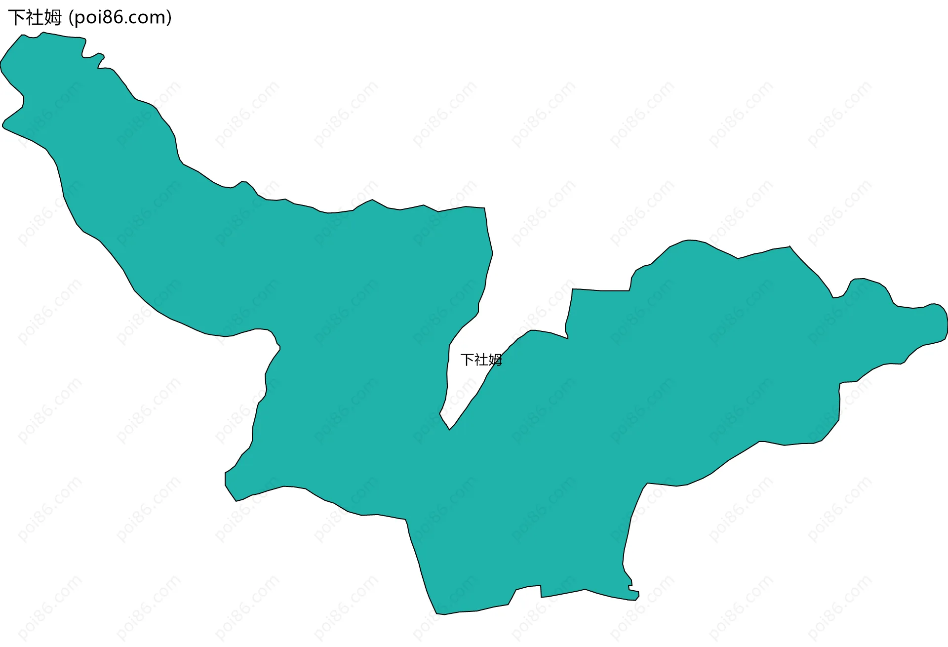 下社姆边界地图
