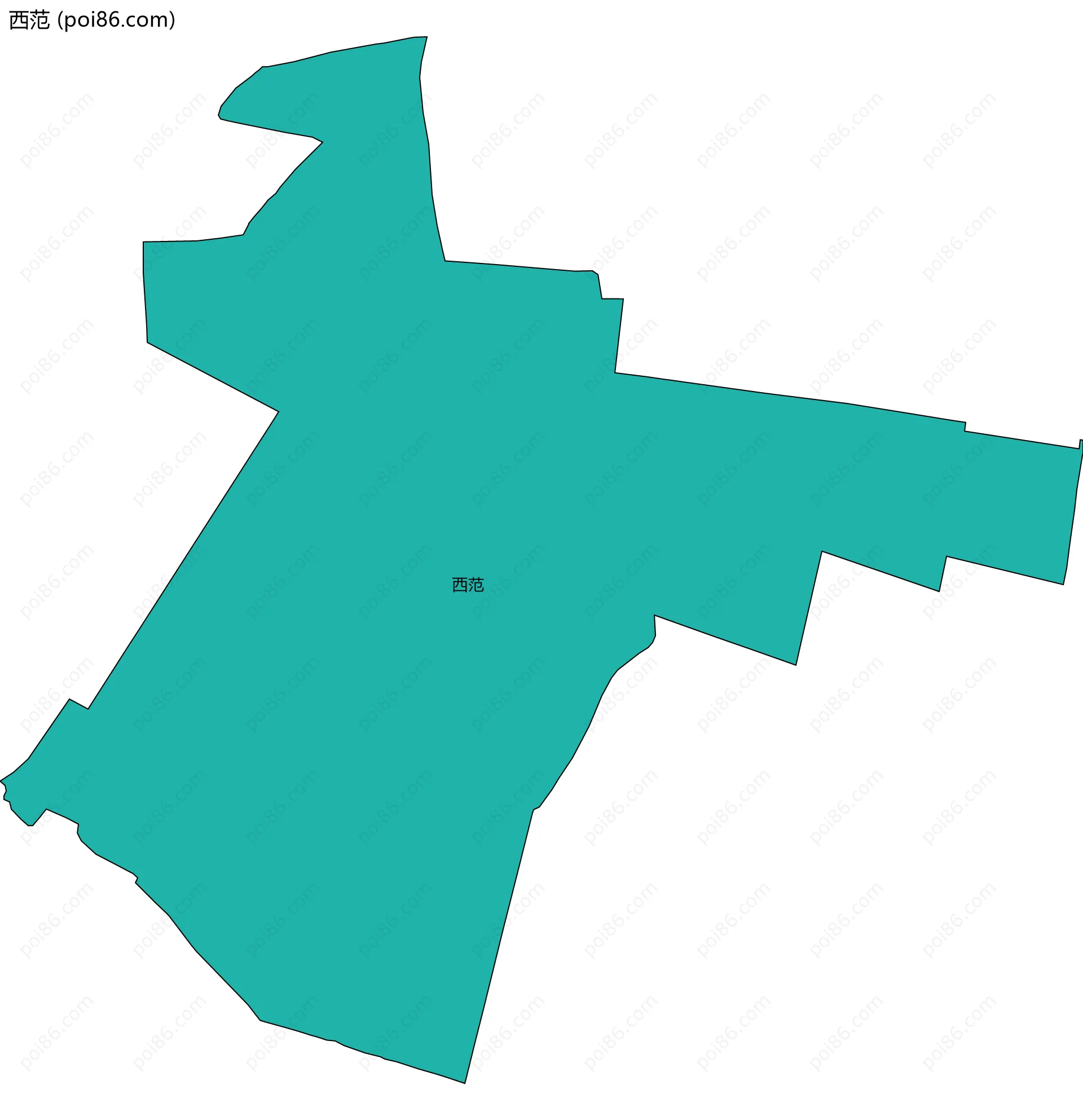 西范边界地图