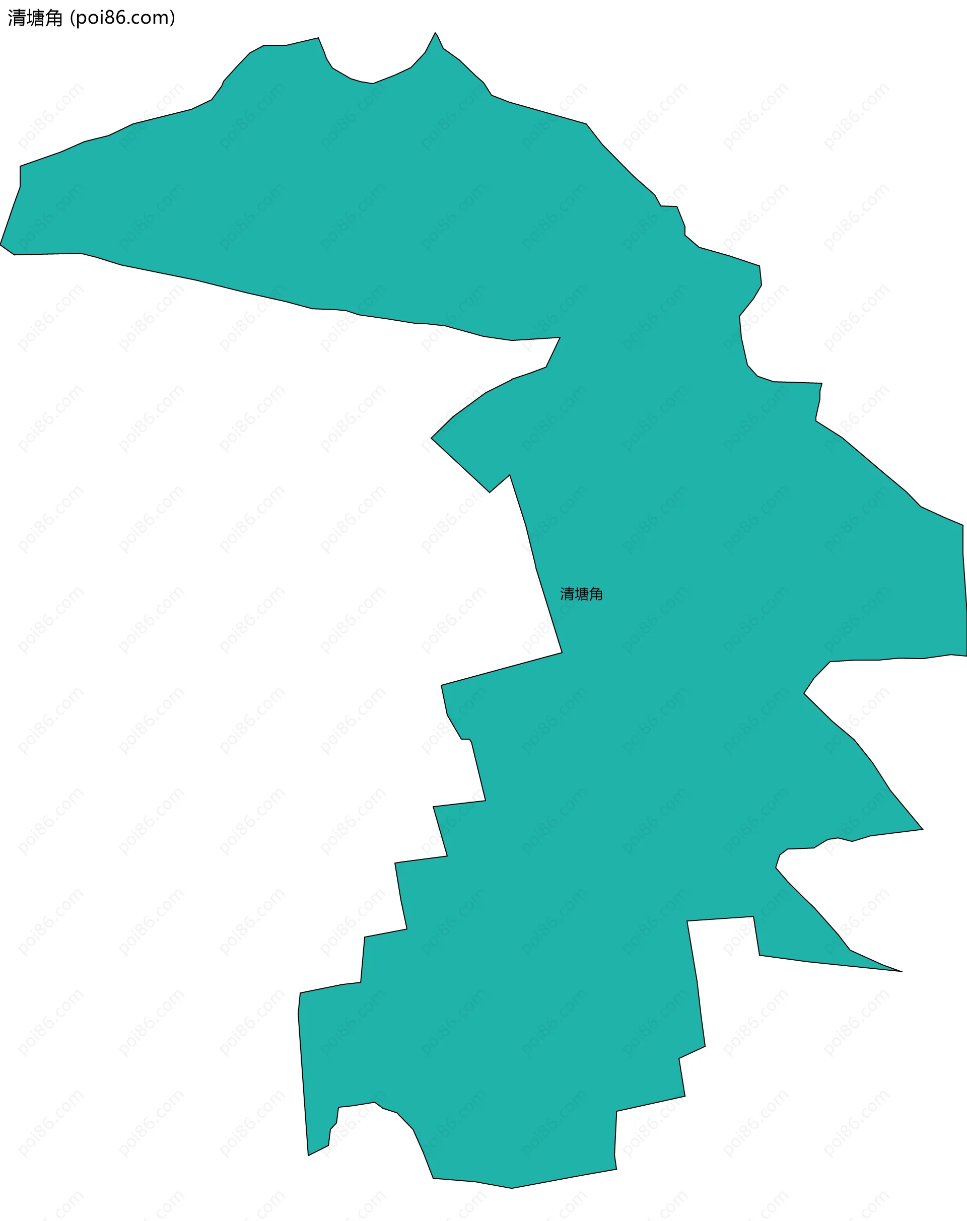 清塘角边界地图