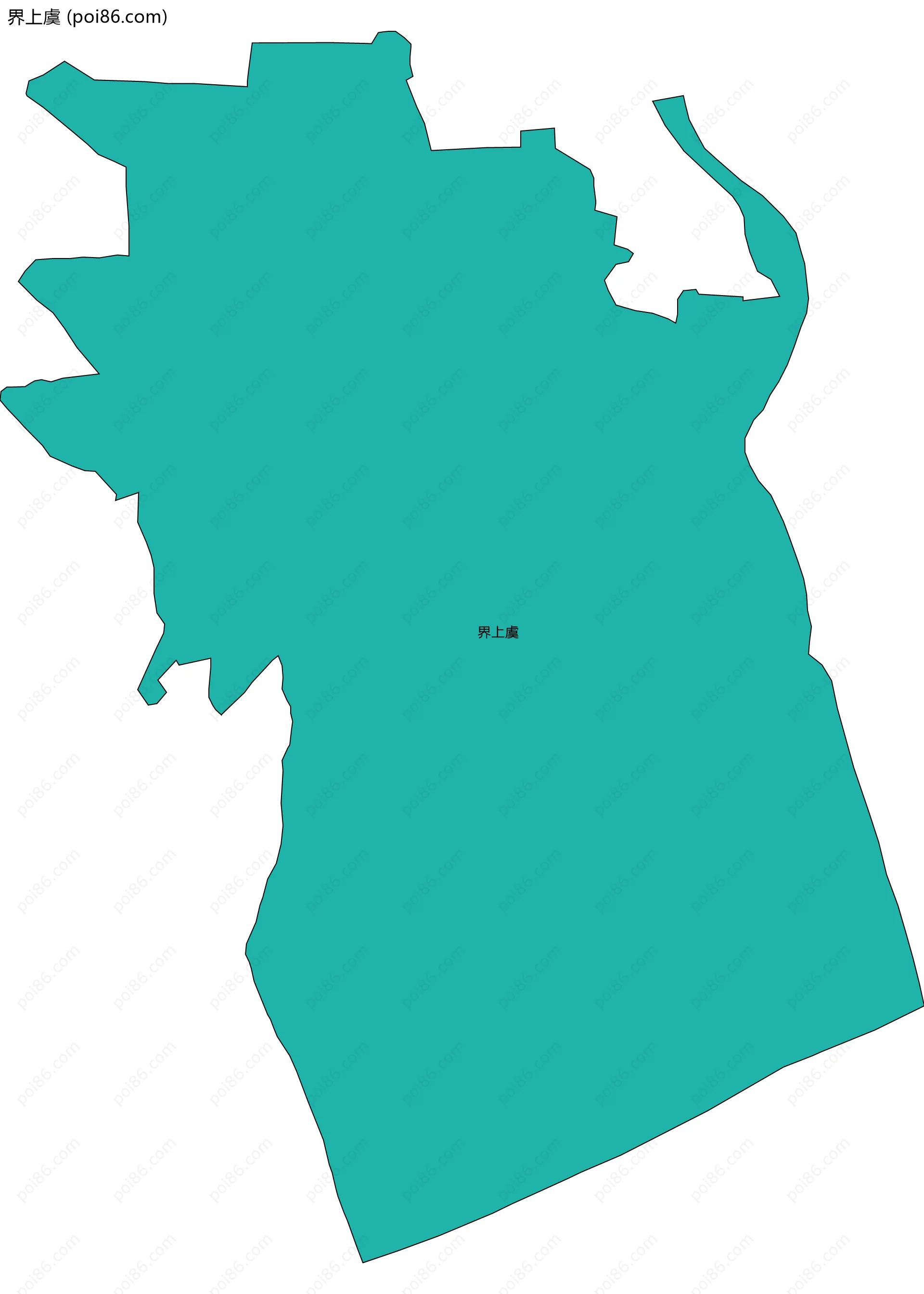 界上虞边界地图