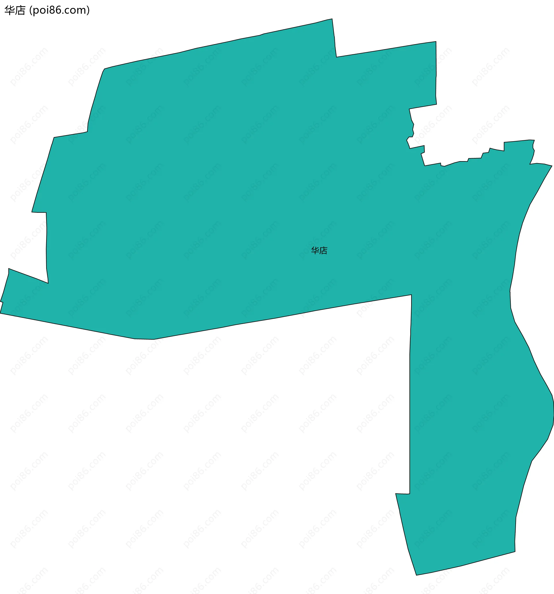 华店边界地图