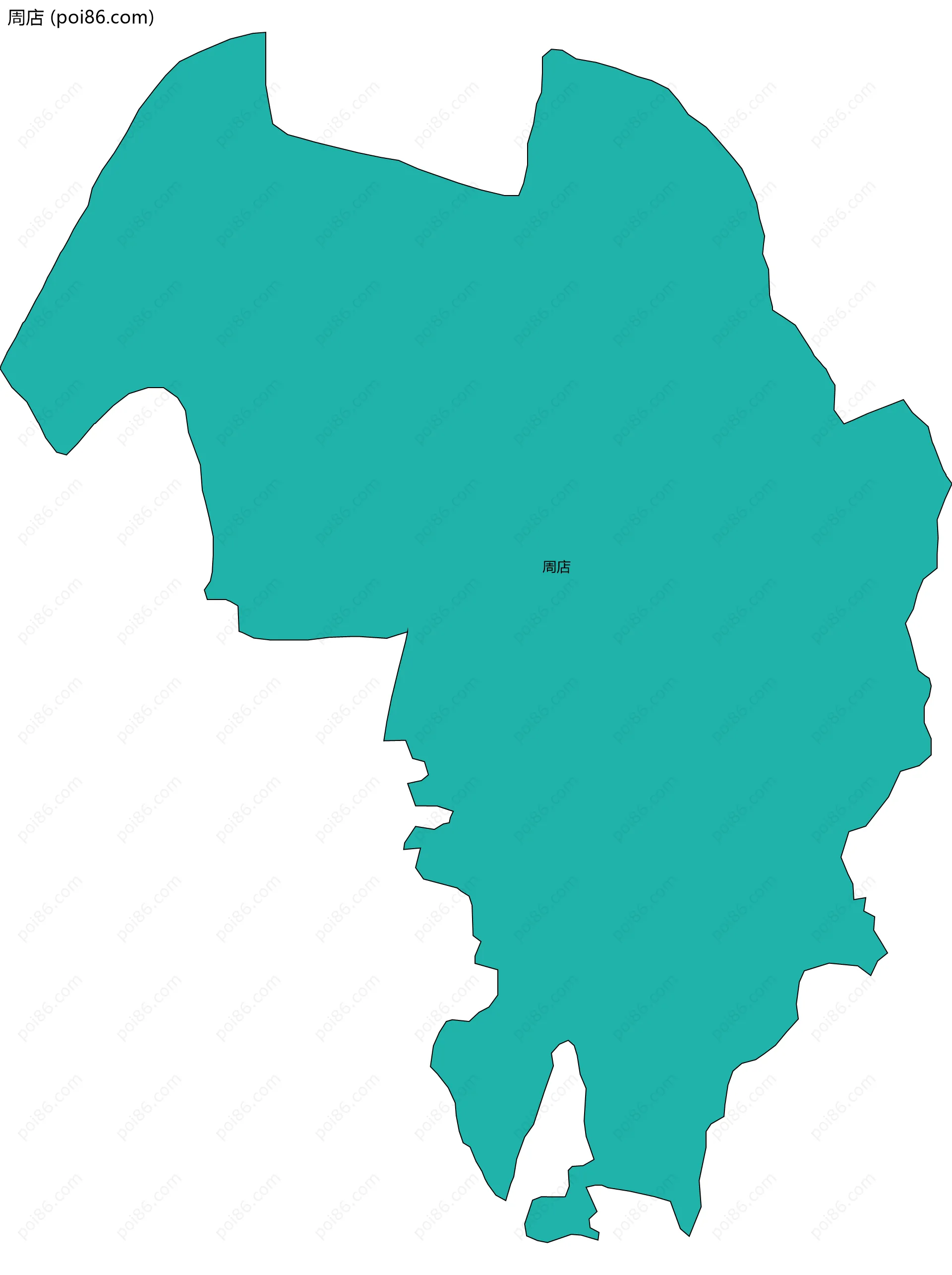 周店边界地图