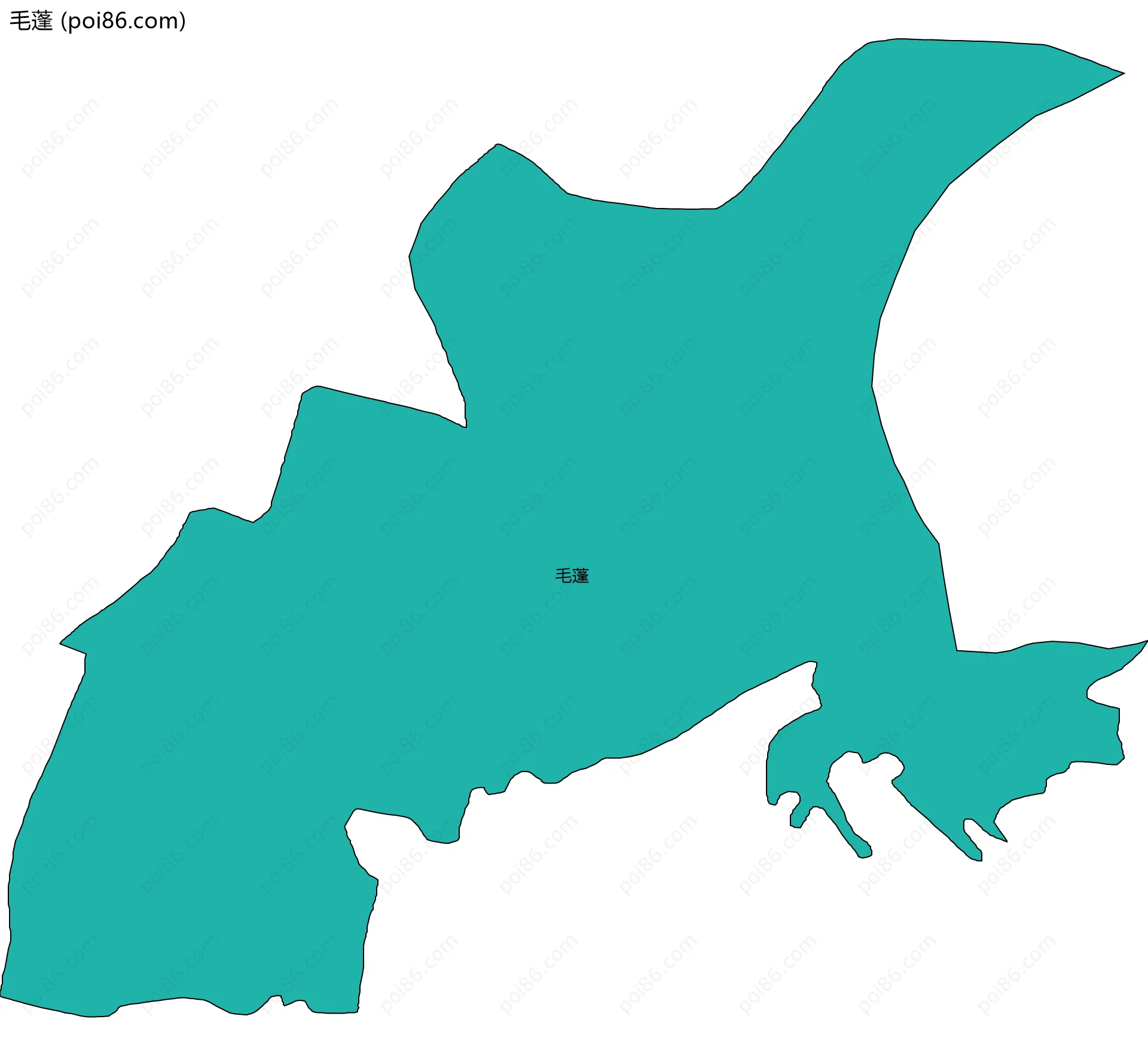 毛蓬边界地图
