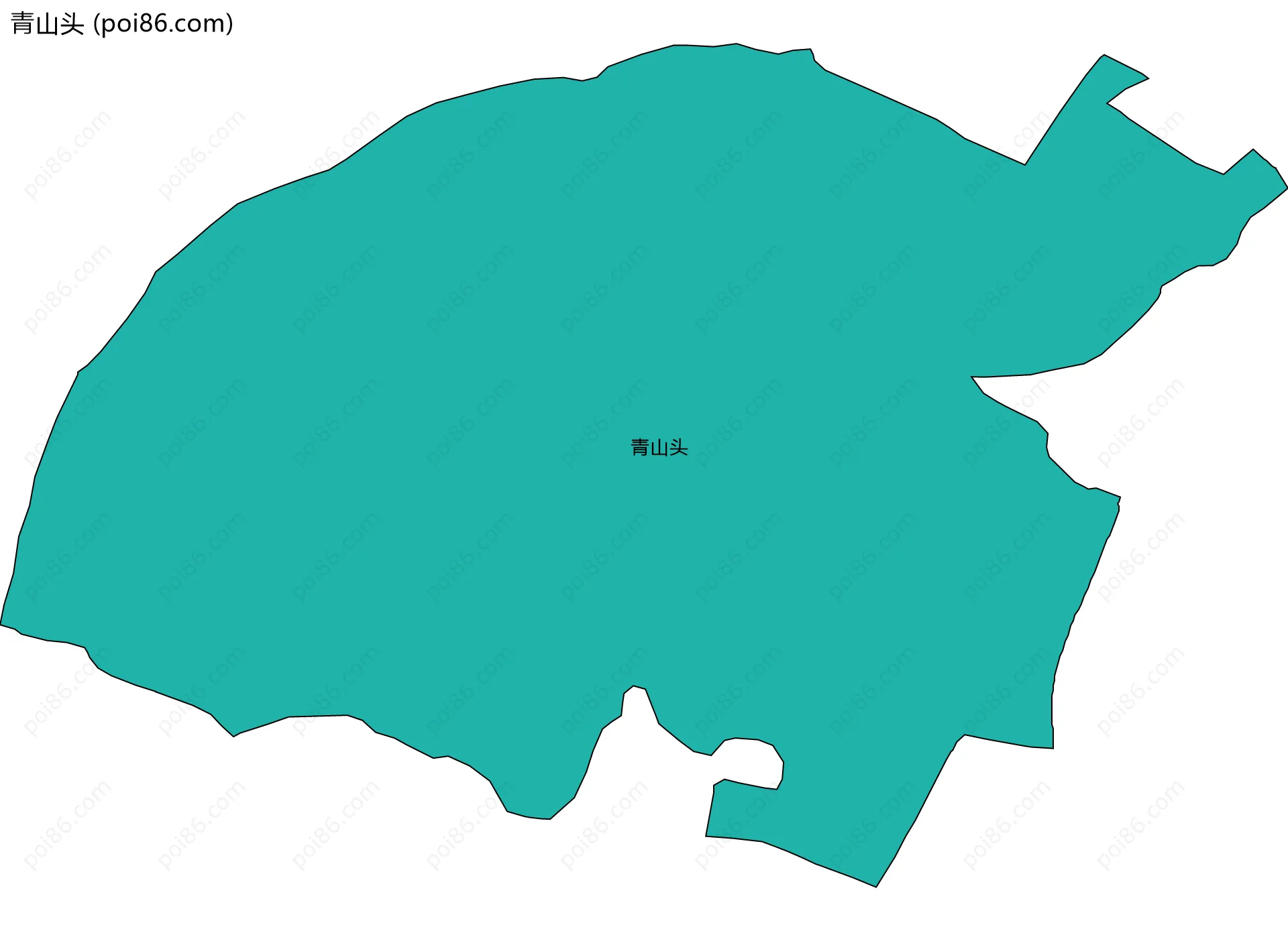 青山头边界地图