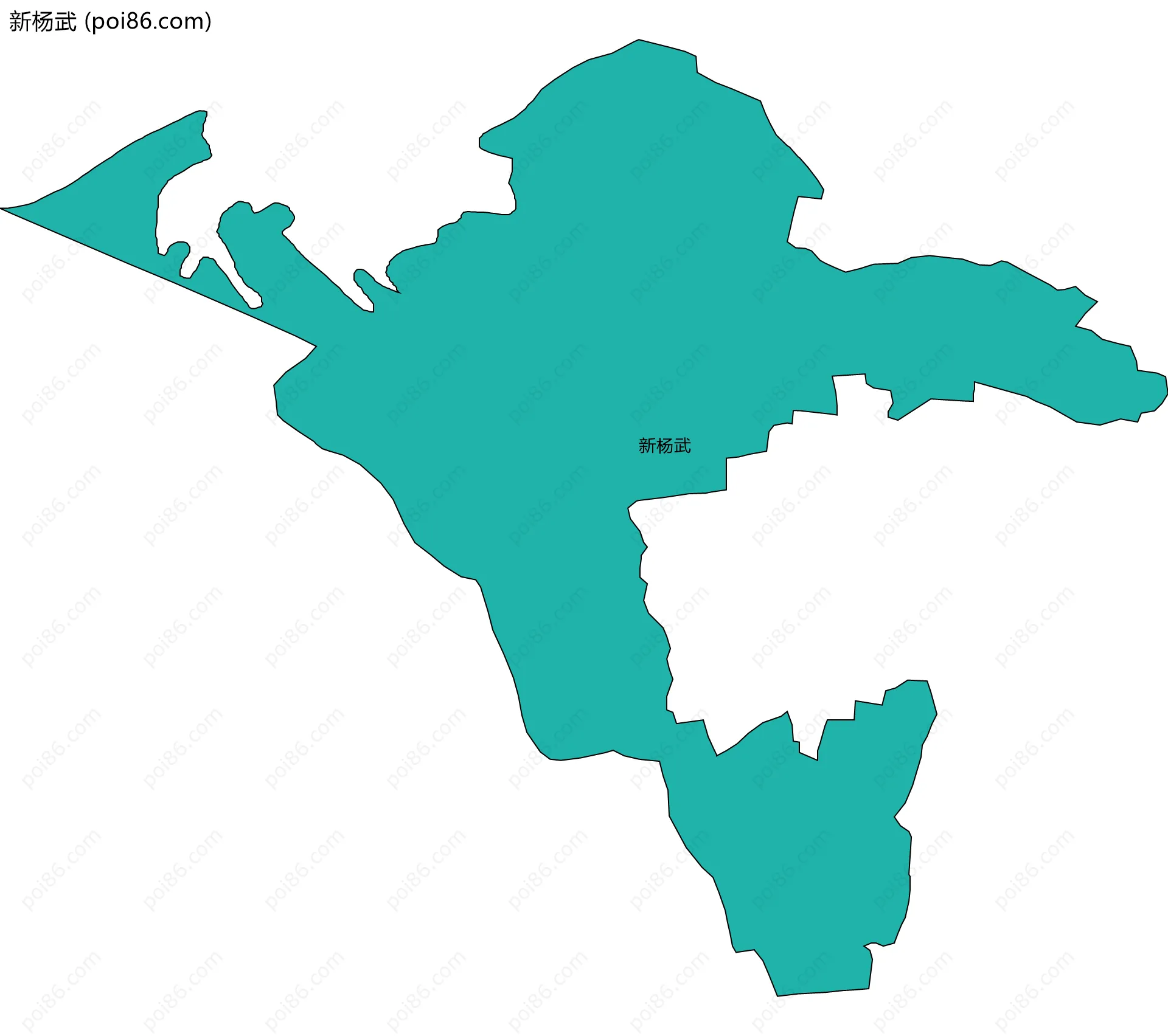 新杨武边界地图