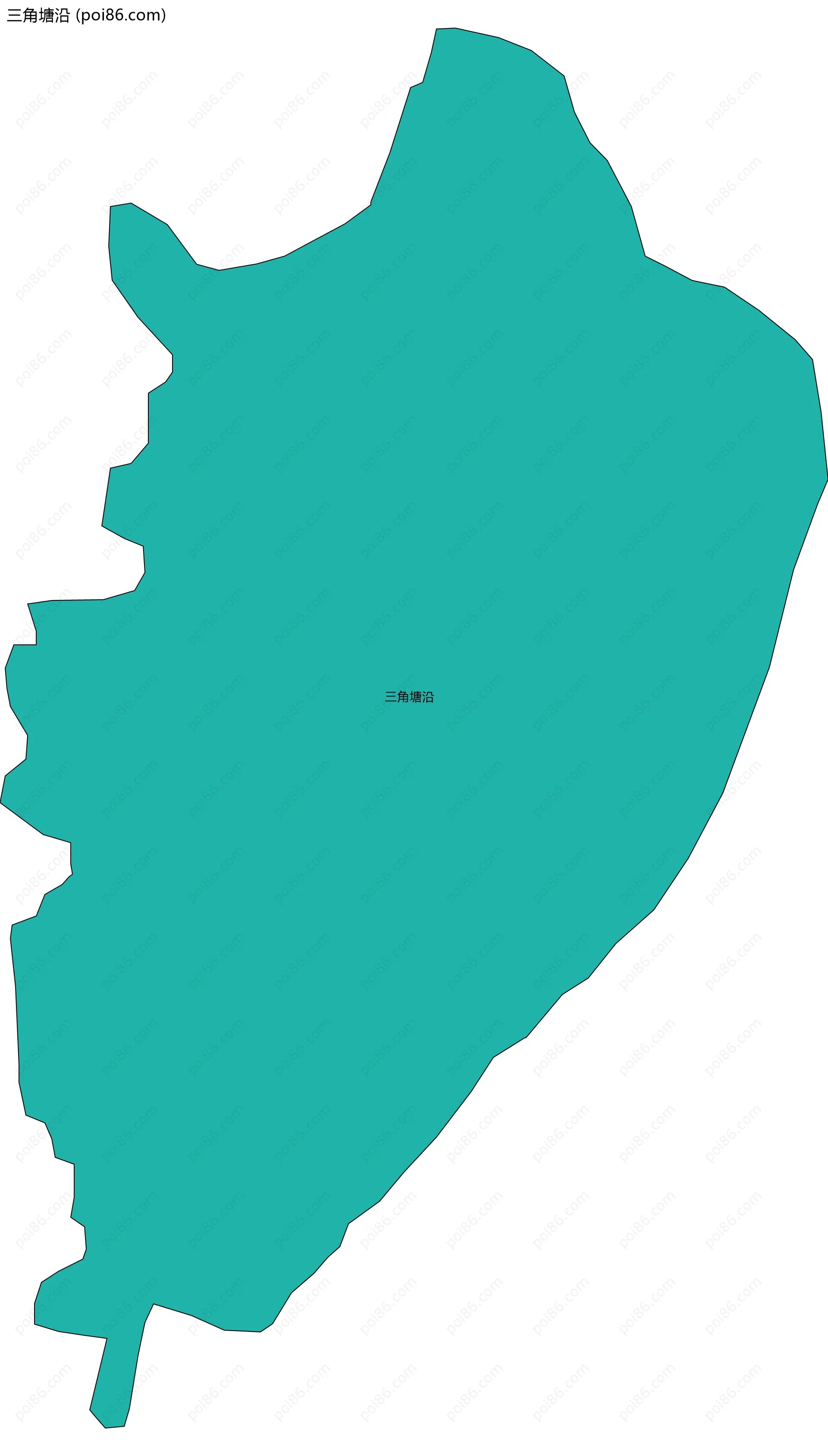 三角塘沿边界地图