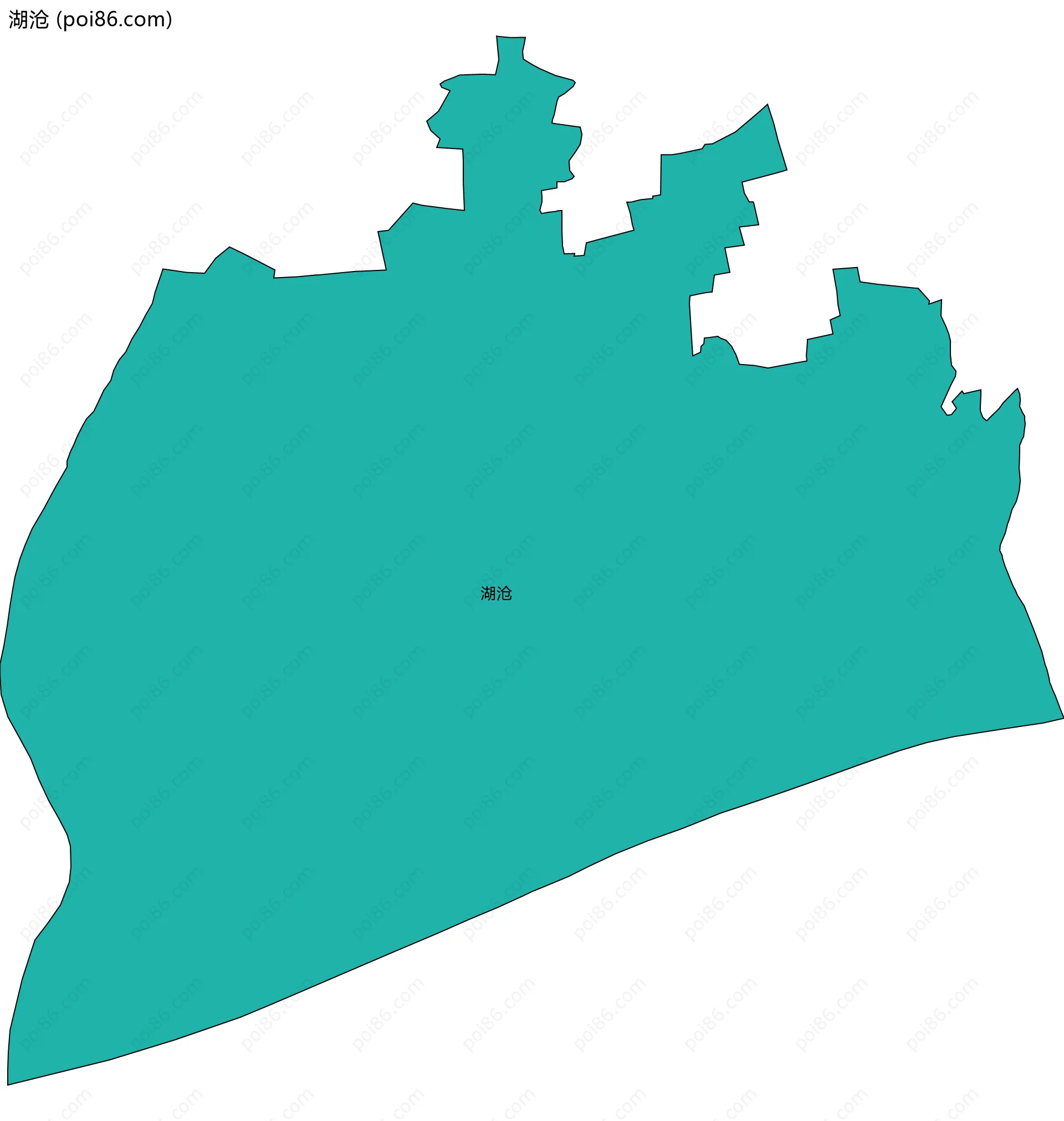 湖沧边界地图
