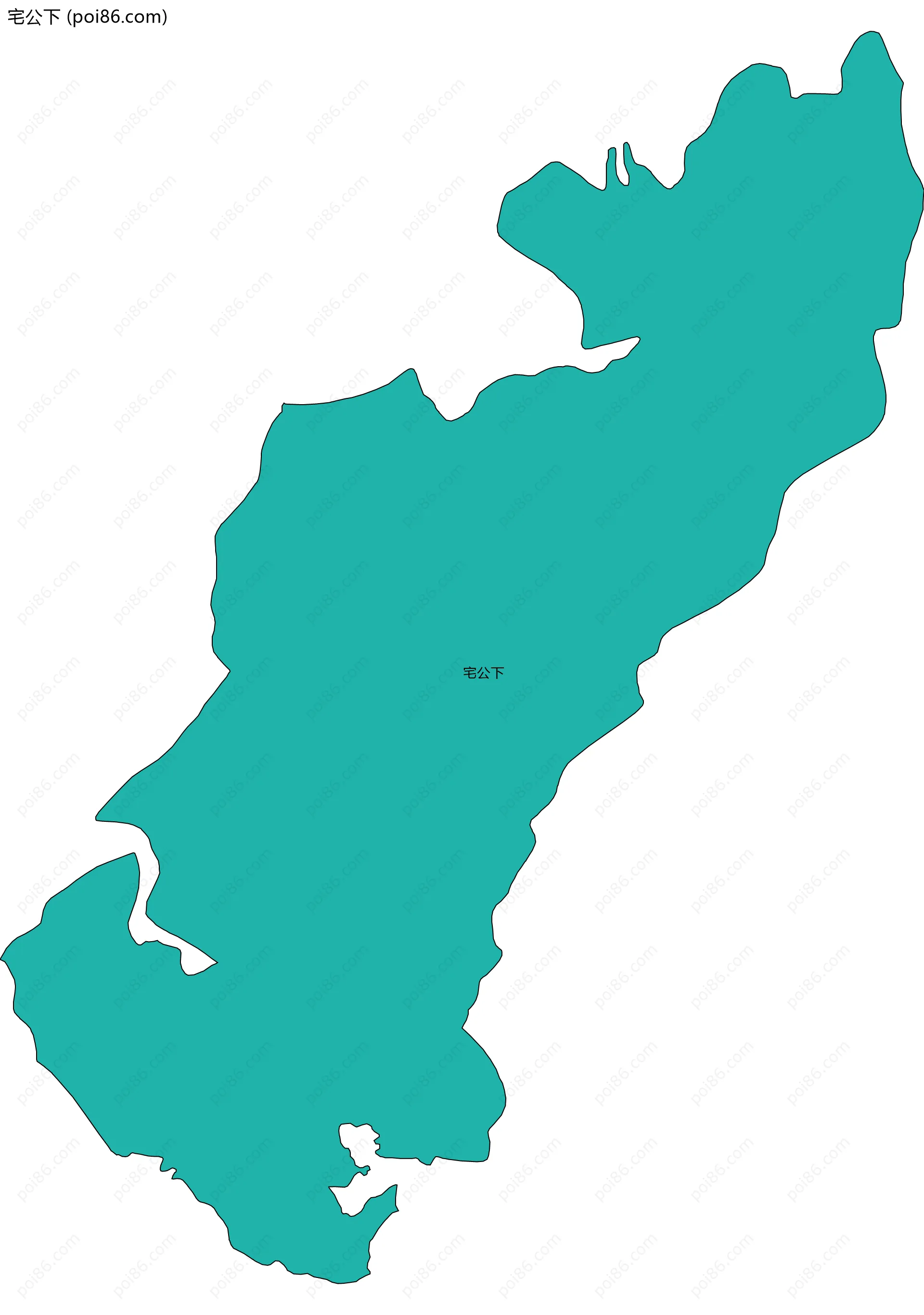 宅公下边界地图