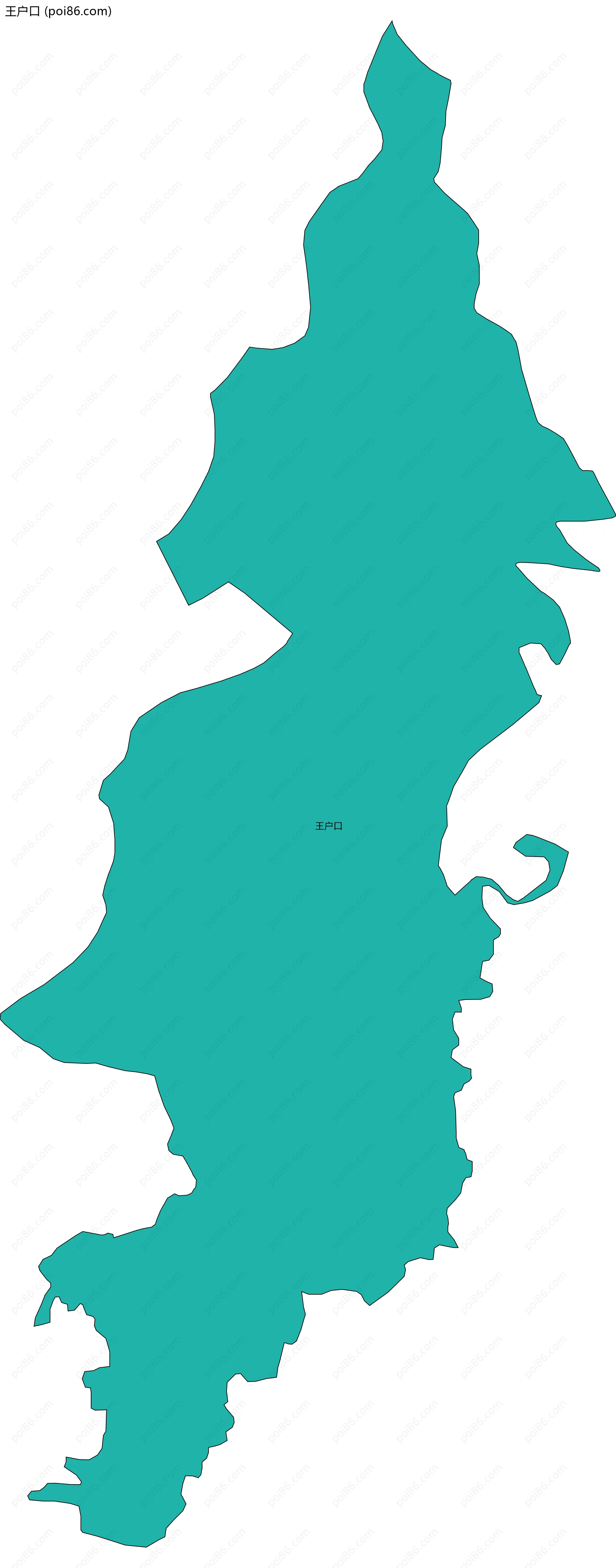 王户口边界地图