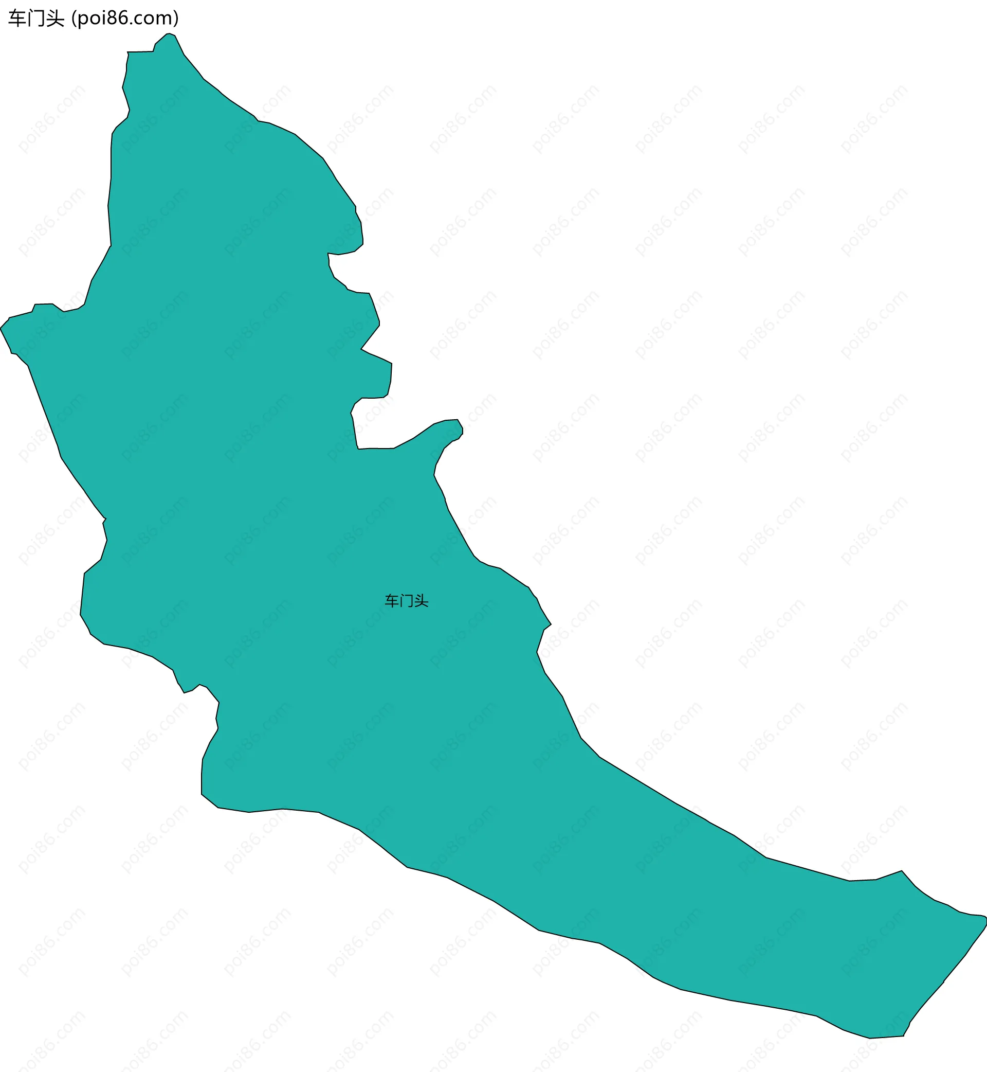 车门头边界地图