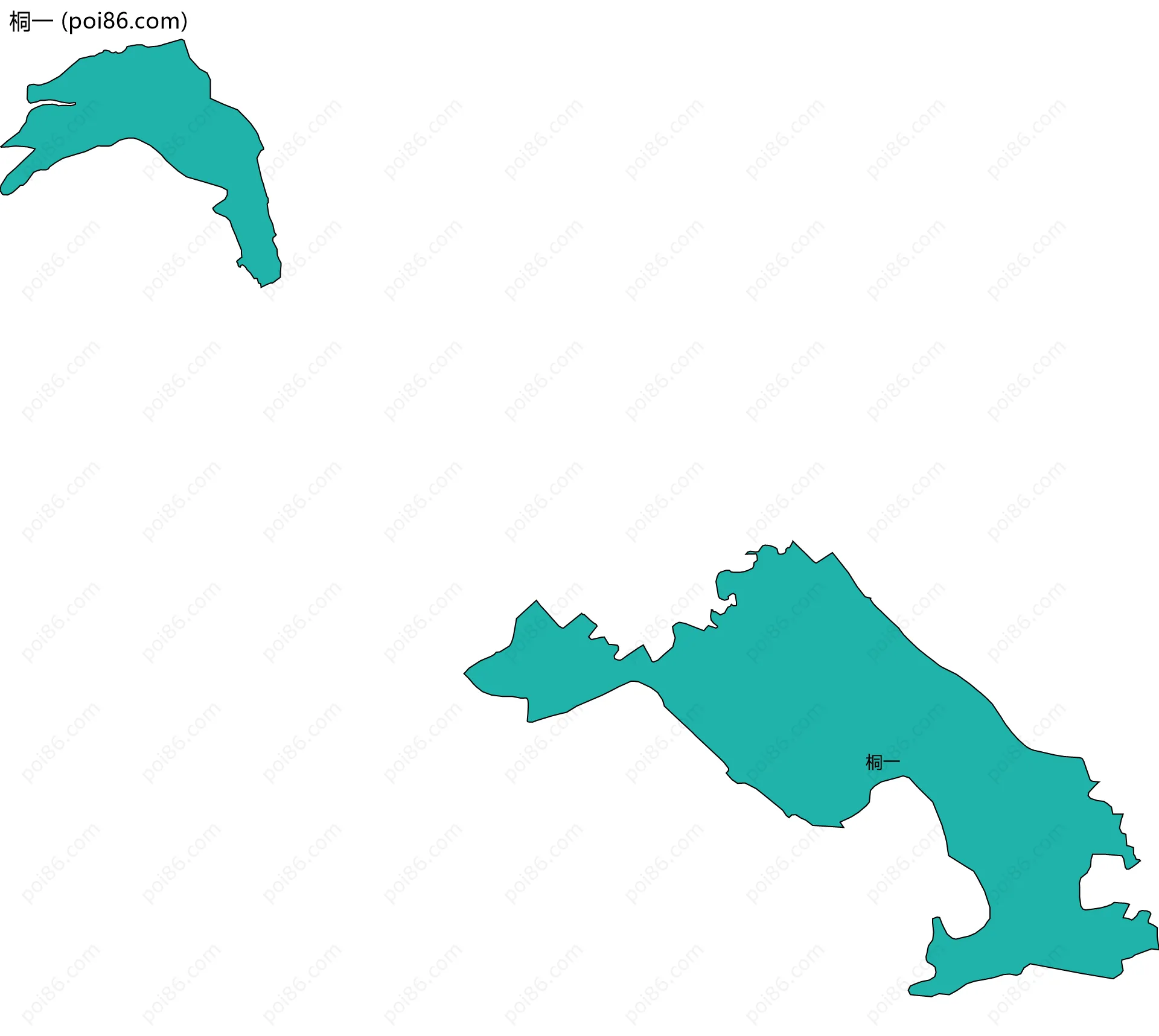 桐一边界地图