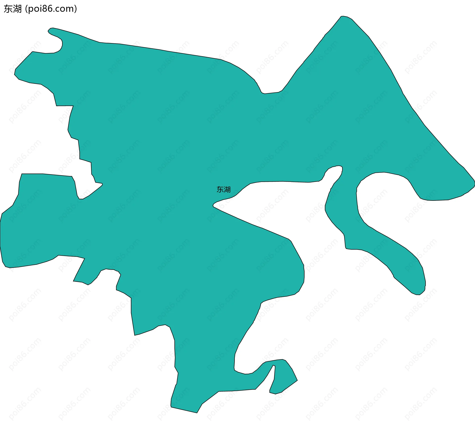东湖边界地图