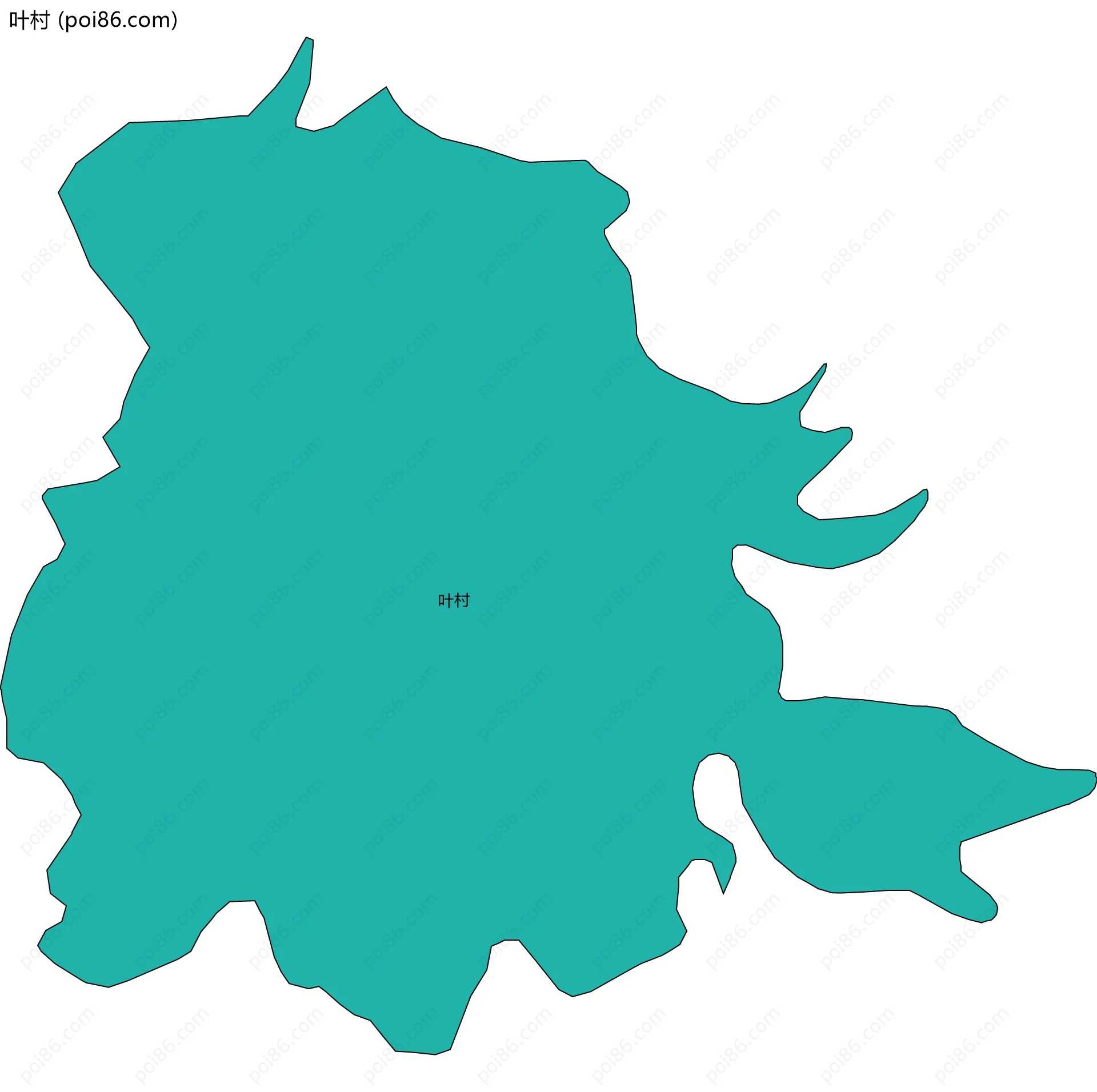 叶村边界地图