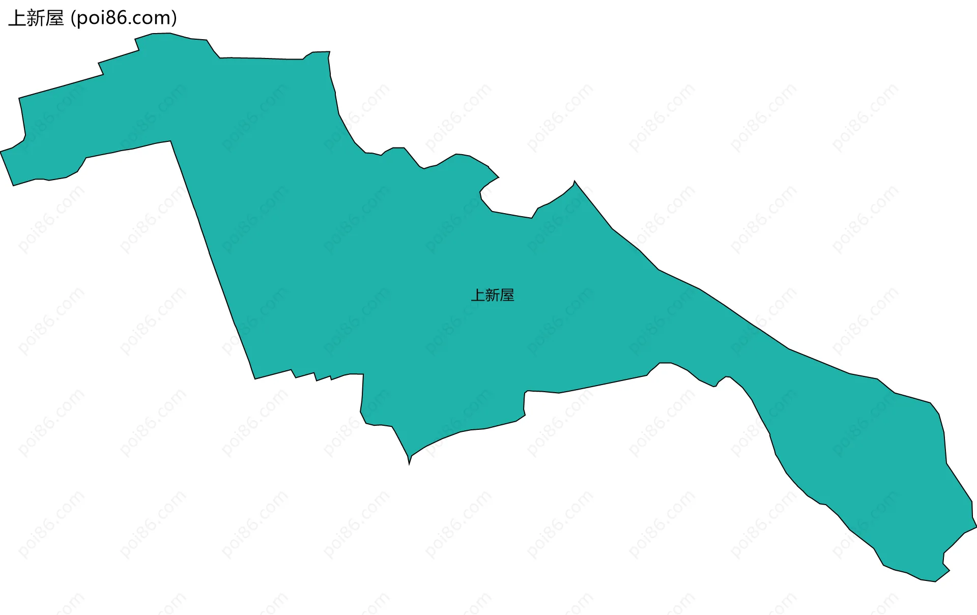 上新屋边界地图