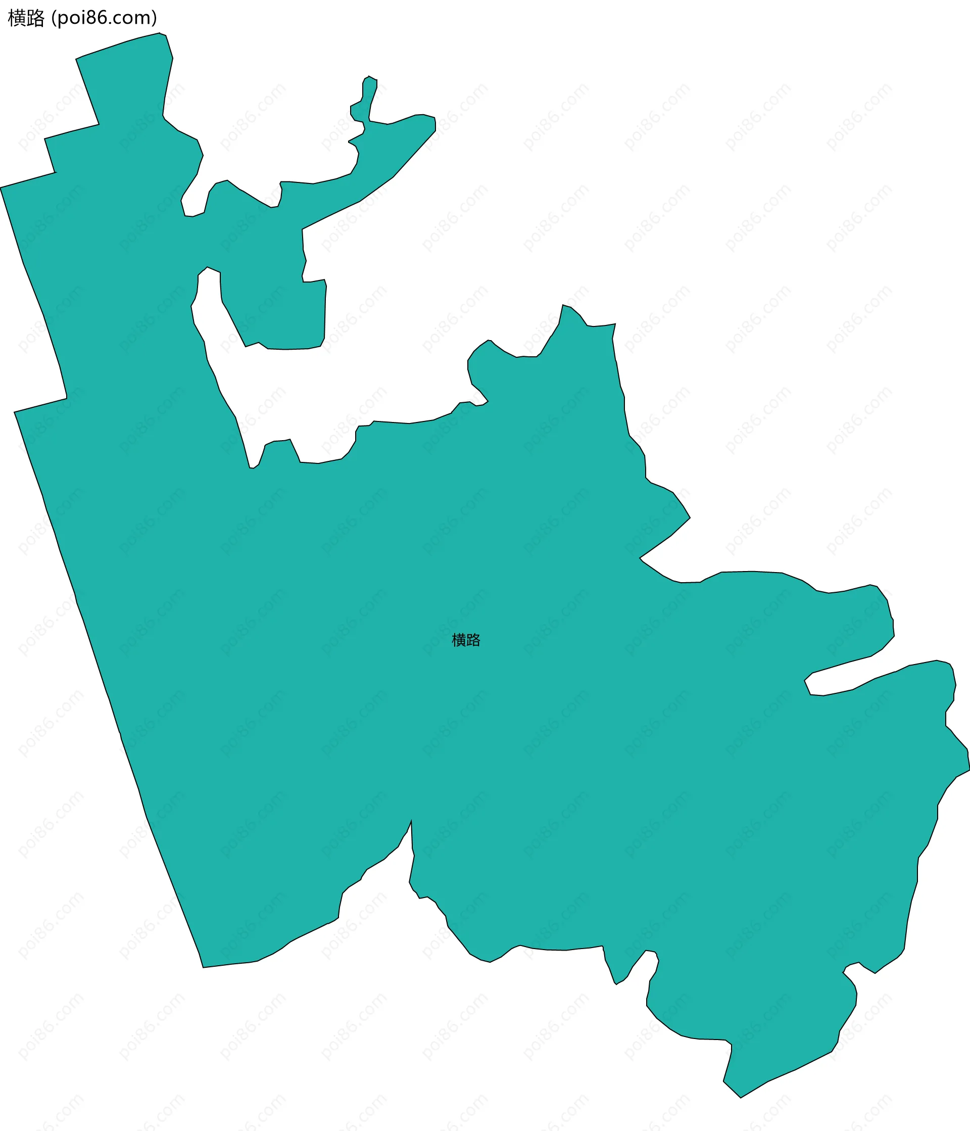 横路边界地图