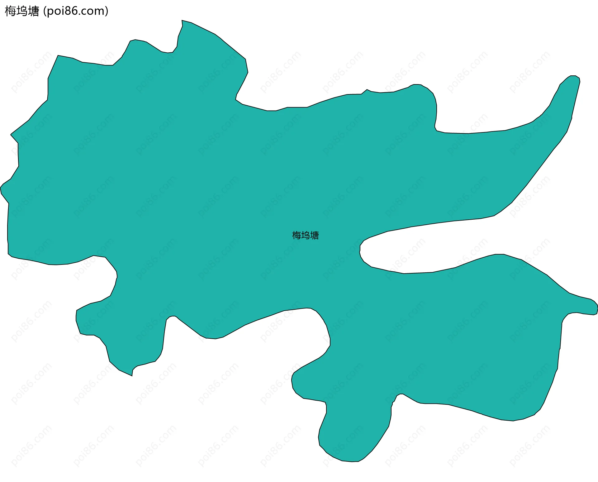 梅坞塘边界地图