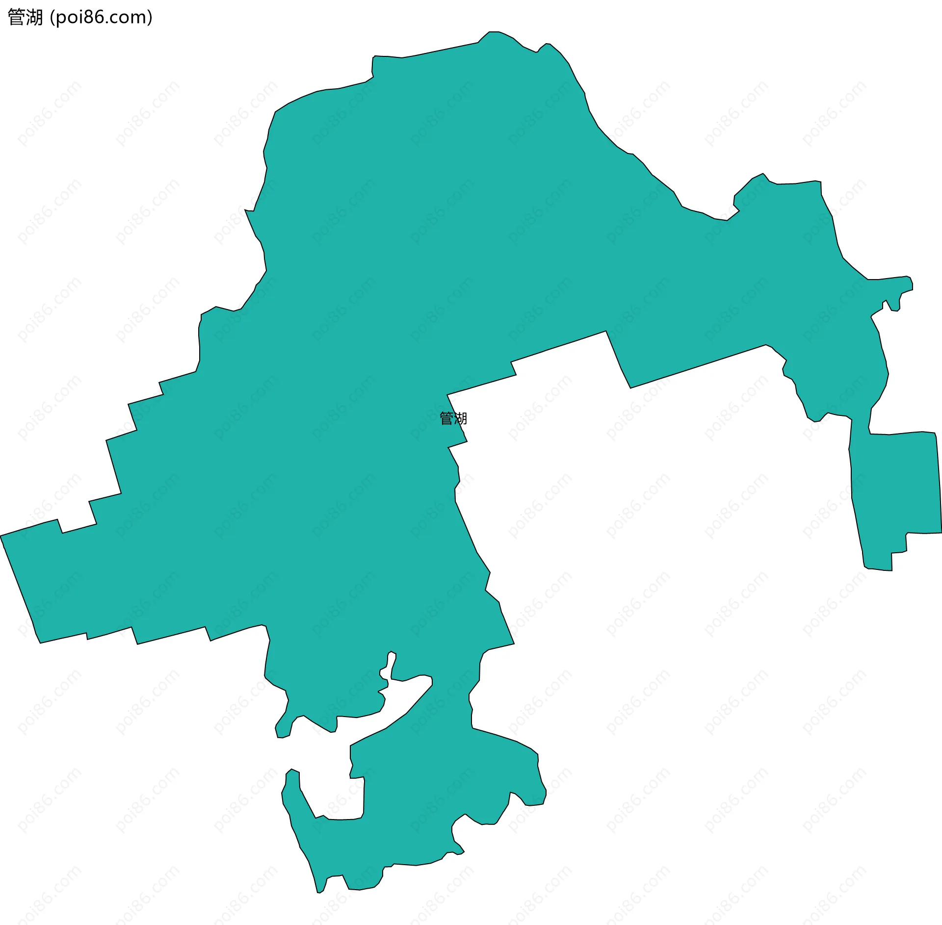 管湖边界地图