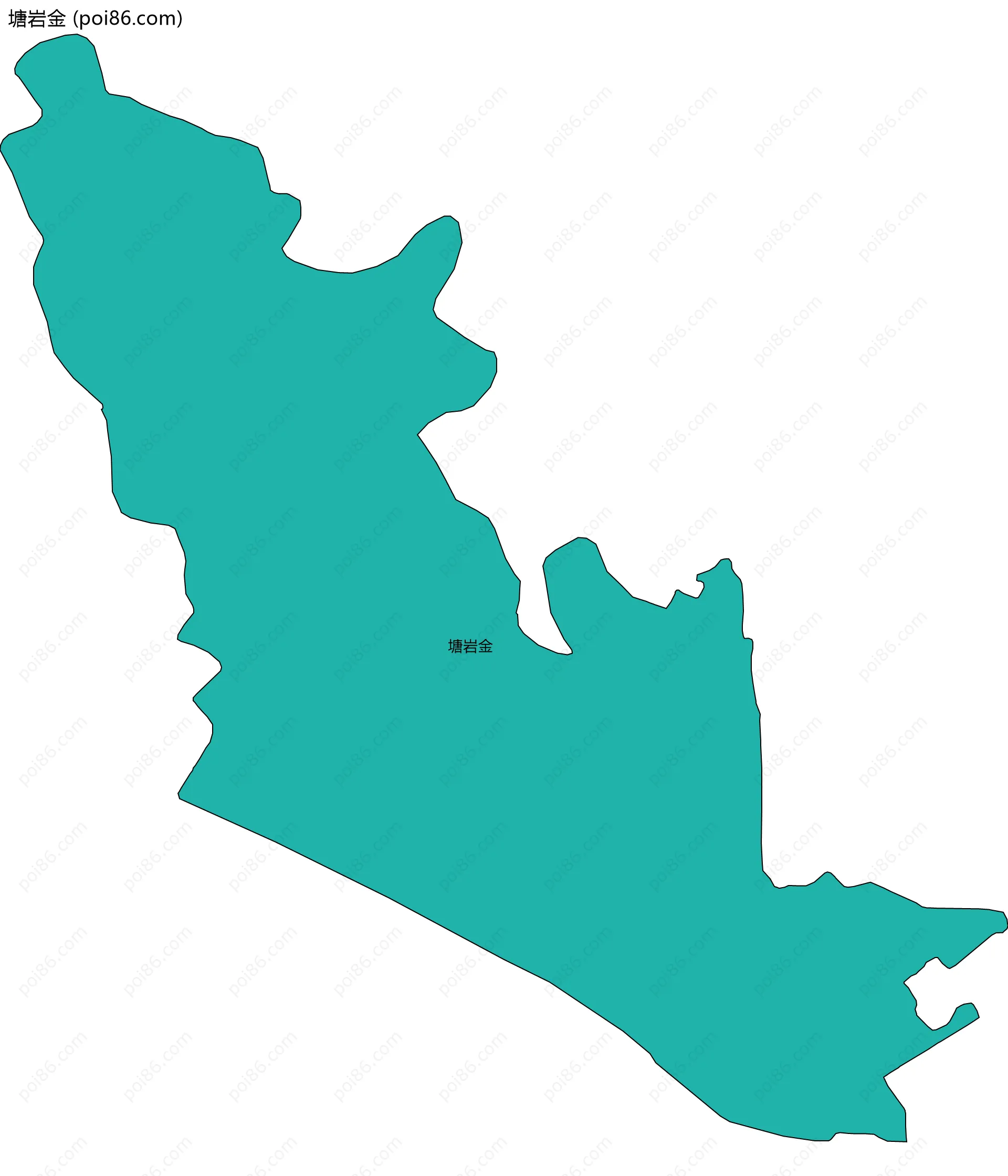 塘岩金边界地图