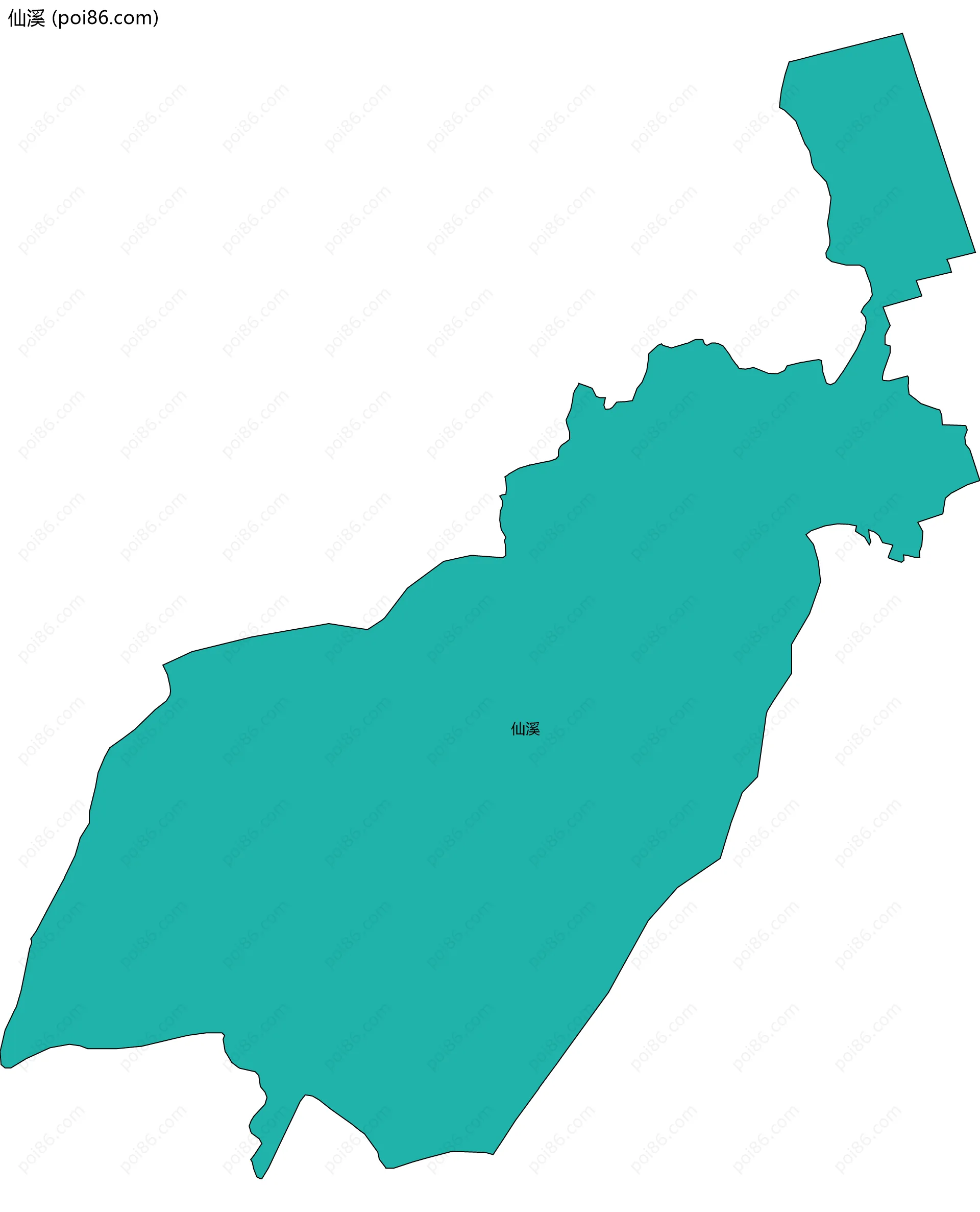 仙溪边界地图
