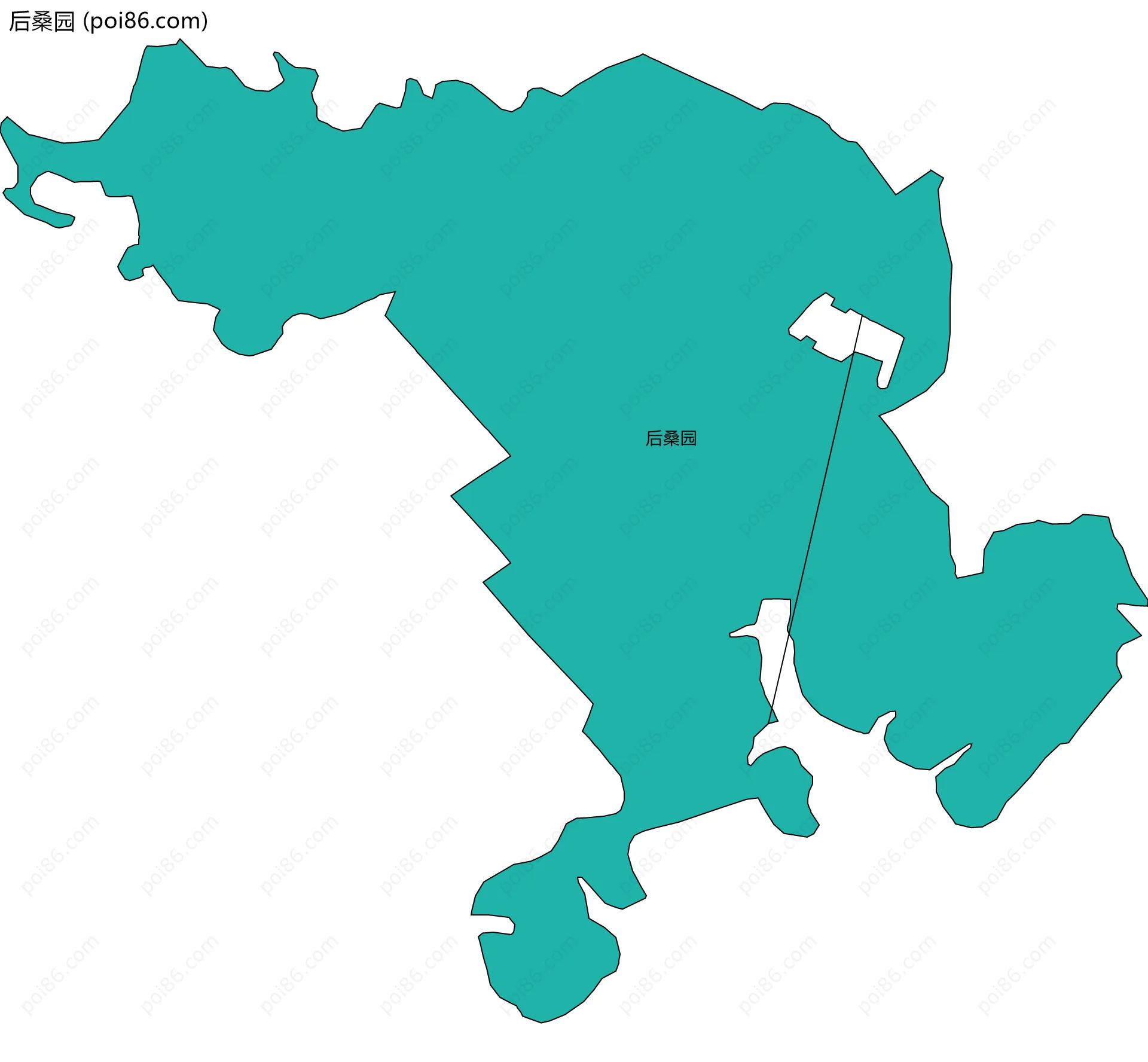 后桑园边界地图