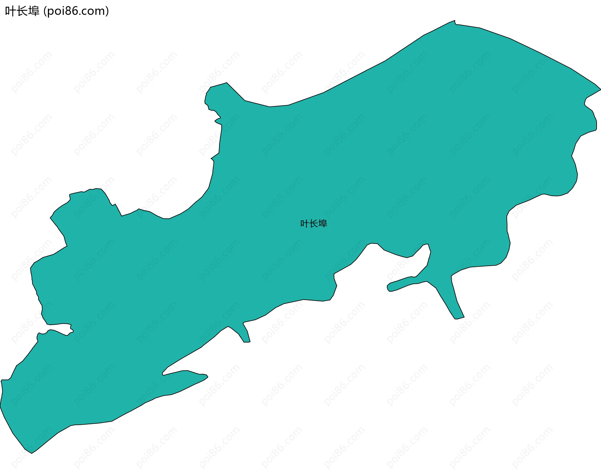 叶长埠边界地图