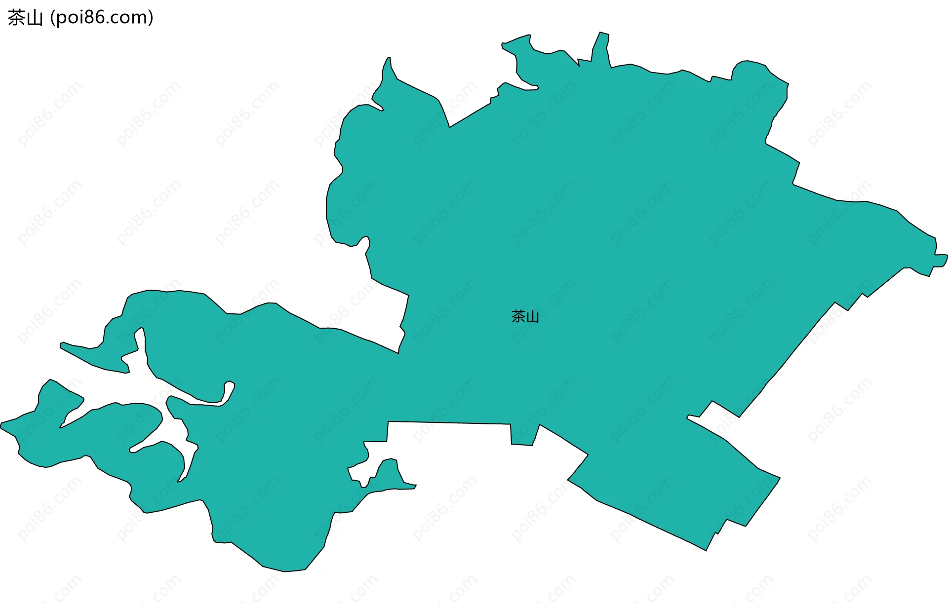 茶山边界地图