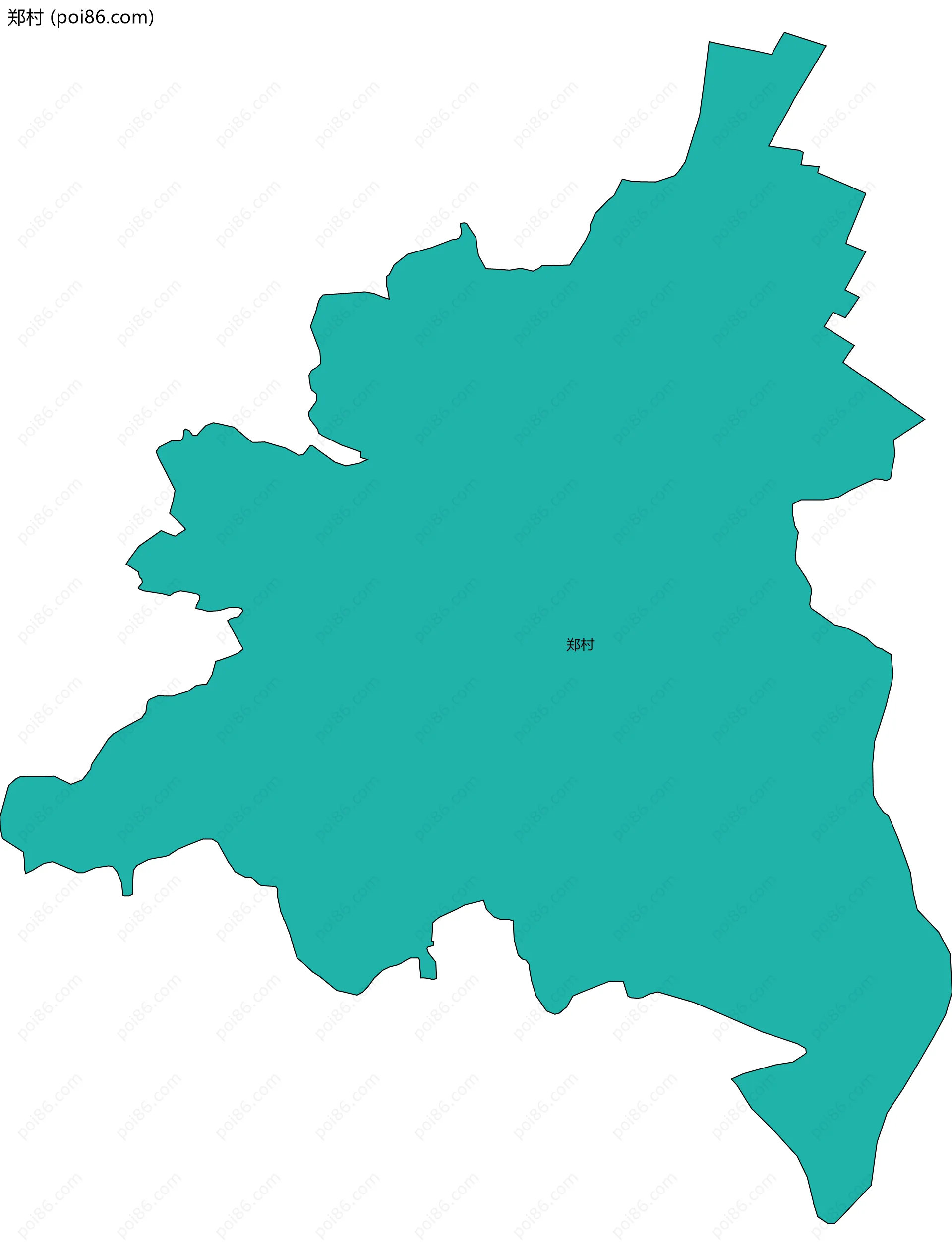 郑村边界地图