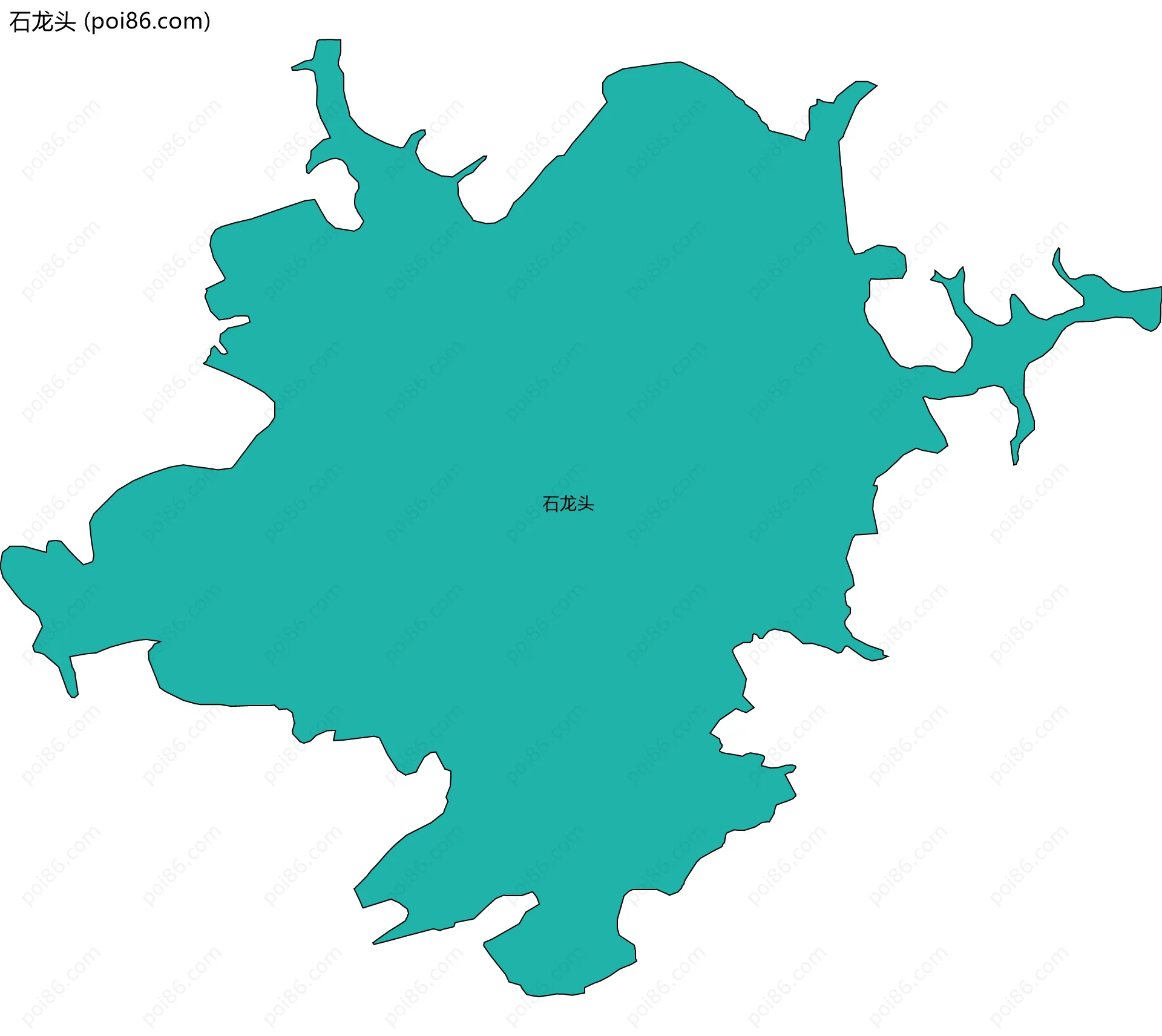 石龙头边界地图