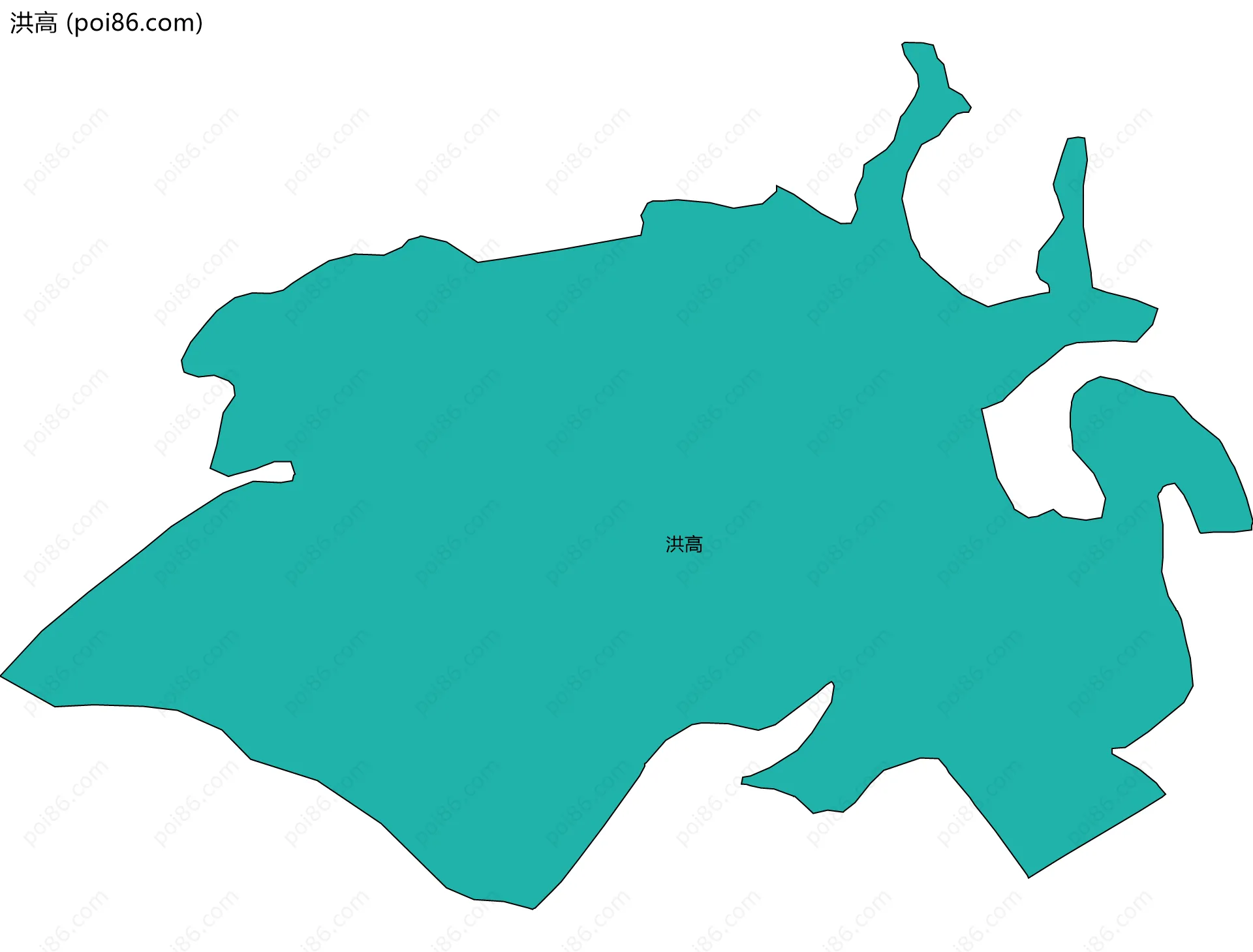洪高边界地图