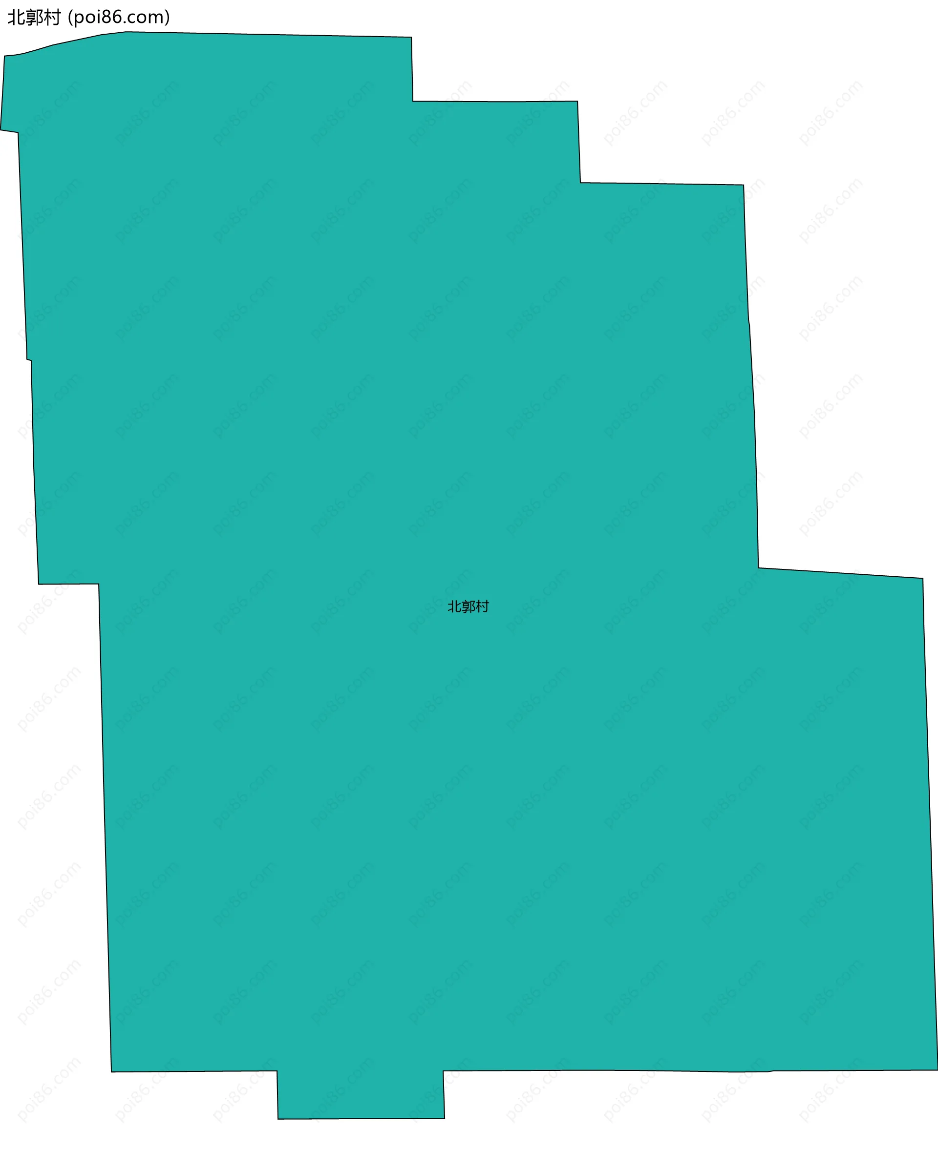 北郭村边界地图