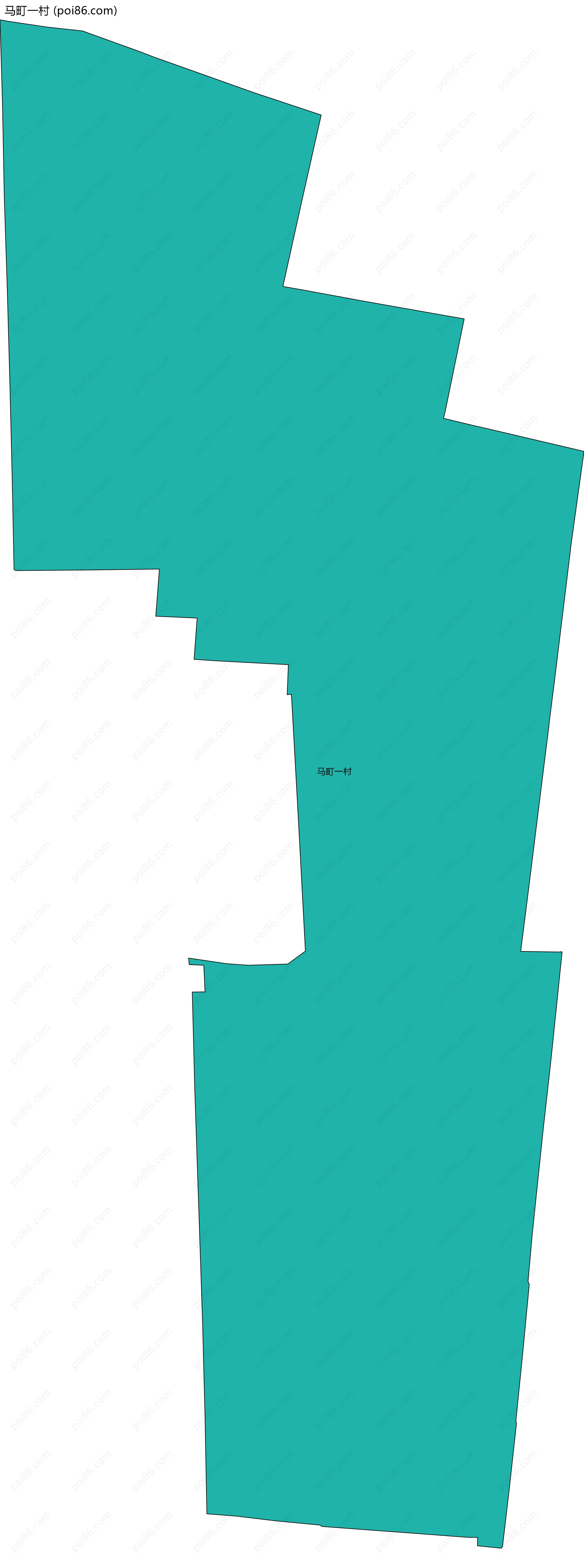 马町一村边界地图