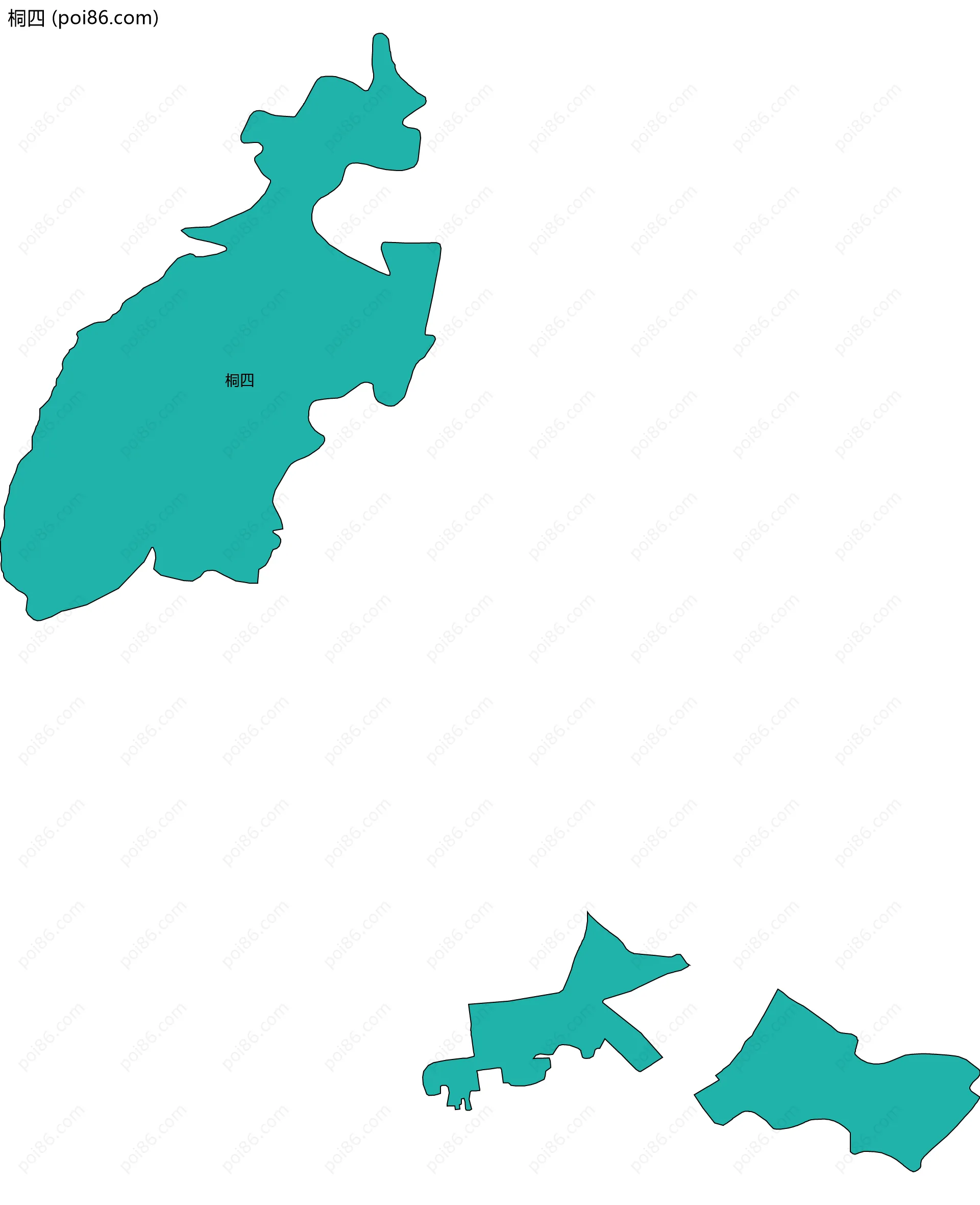 桐四边界地图