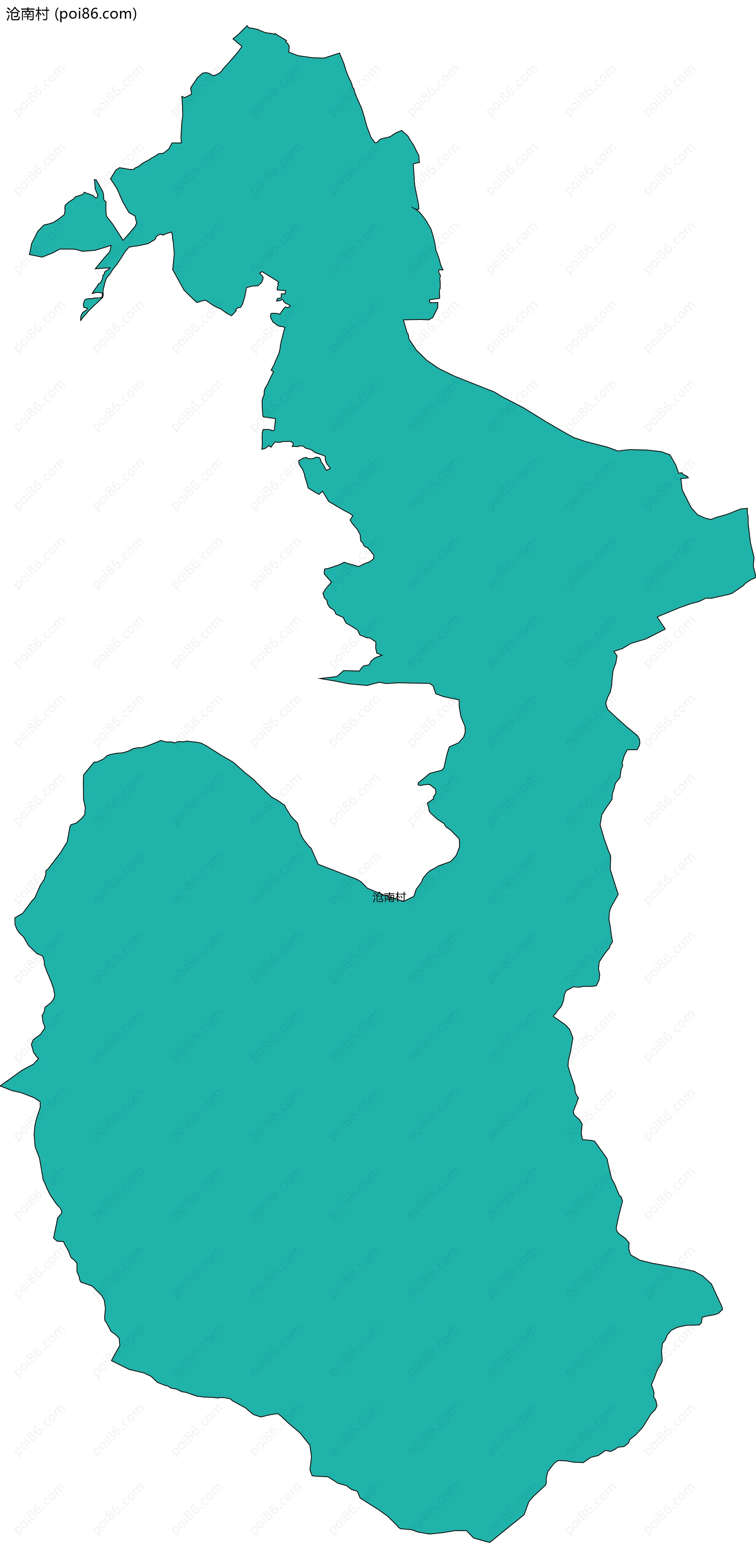 沧南村边界地图