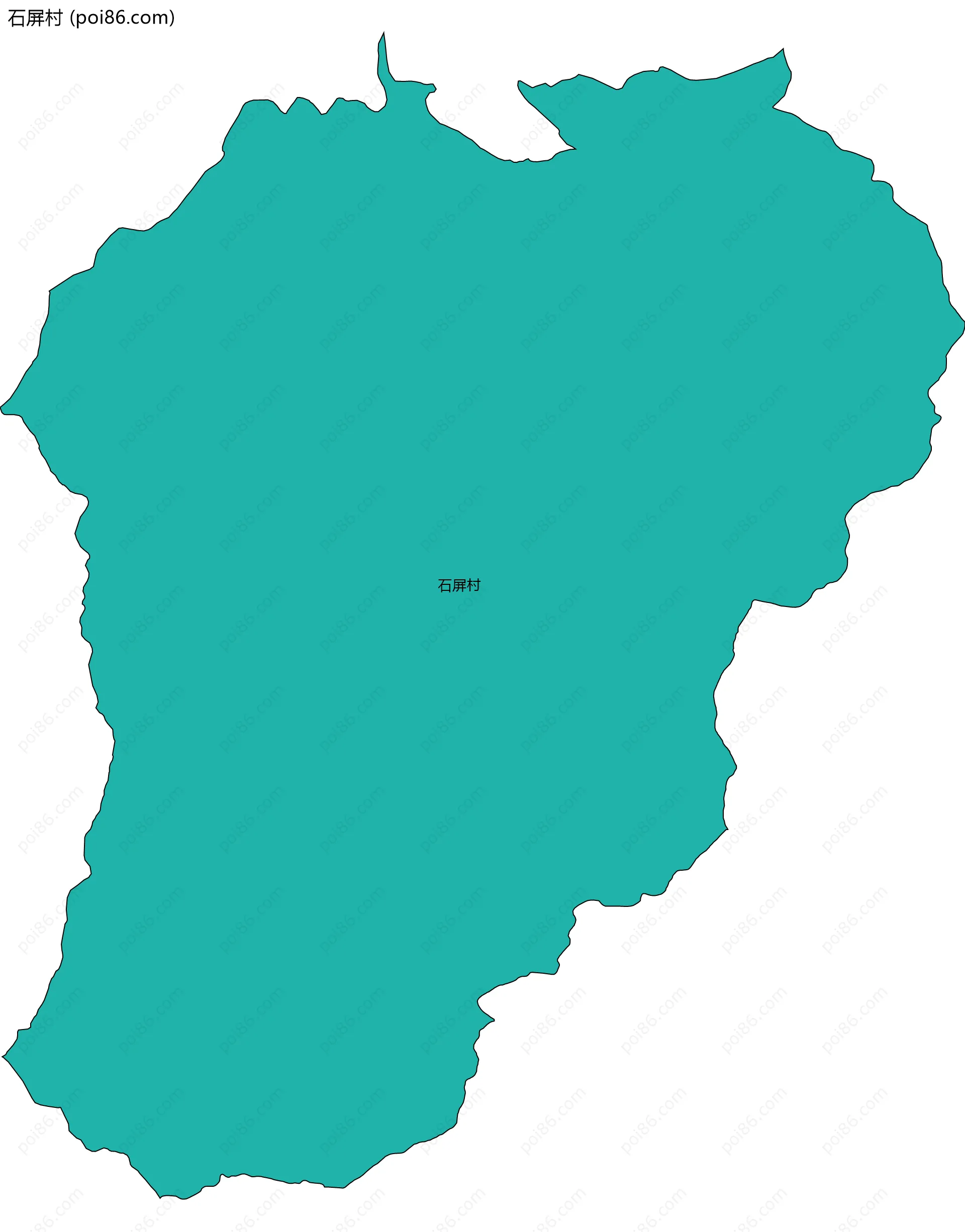 石屏村边界地图
