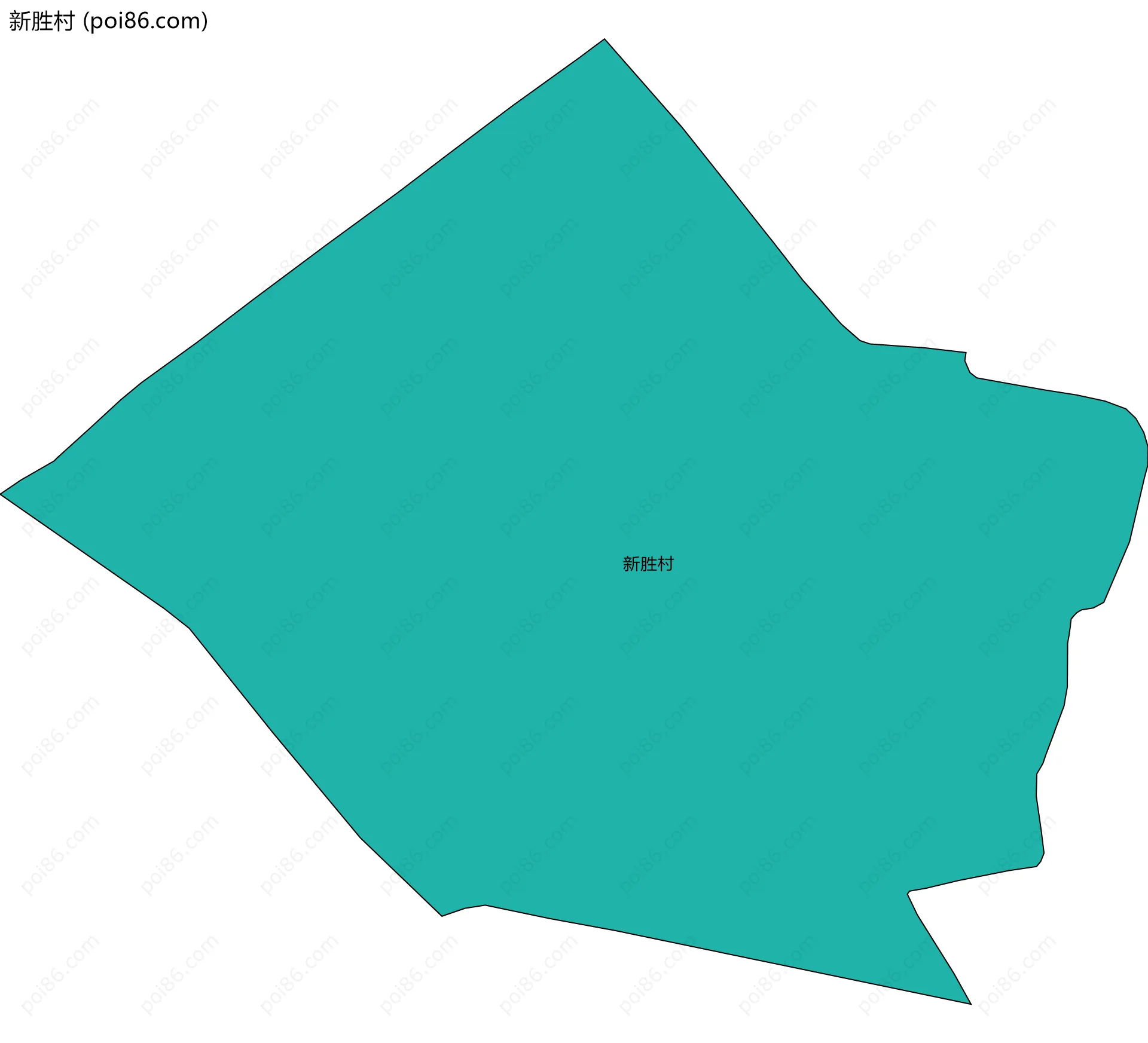 新胜村边界地图