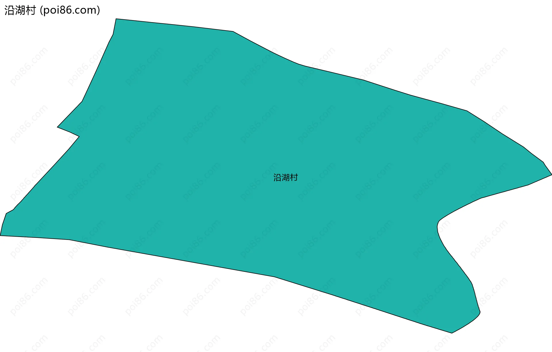 沿湖村边界地图