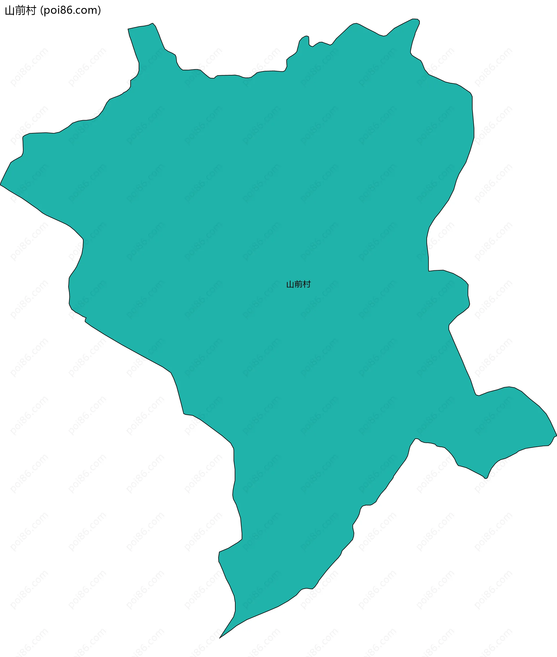 山前村边界地图